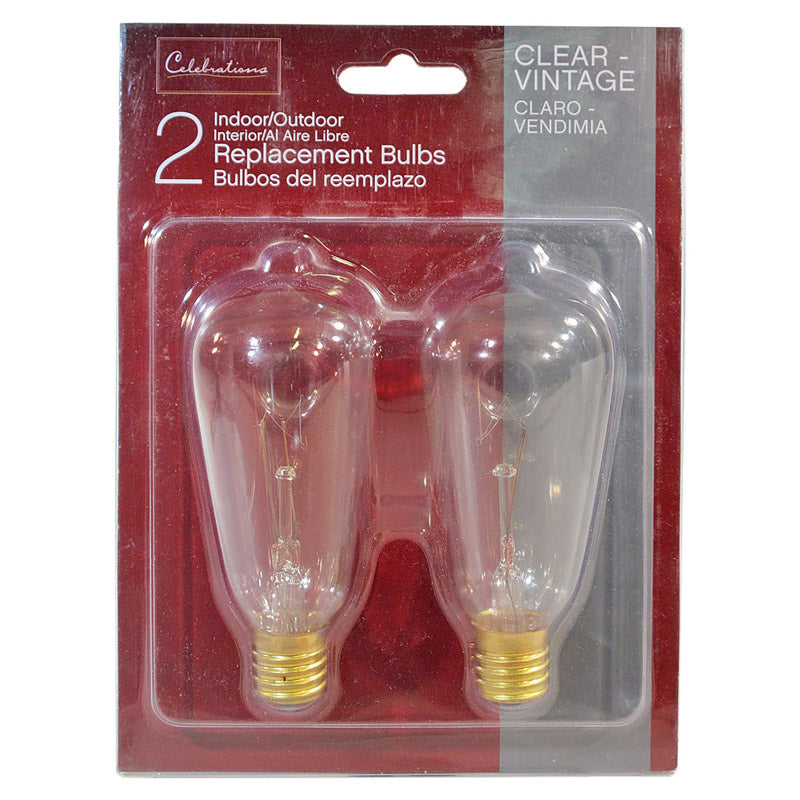 Celebrations 7W Edison Style Clear Replacement Bulbs - One Size Plastic, No Color
