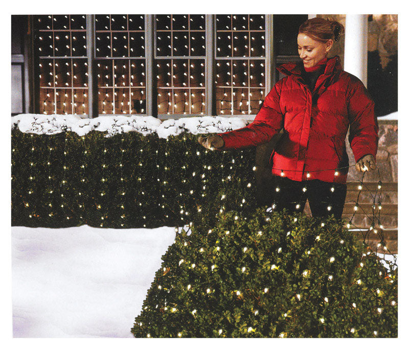 Celebrations Twinkle Net Light Set, 150 Clear Lights, 4' L X 6' W - Perfect For Holiday Decor