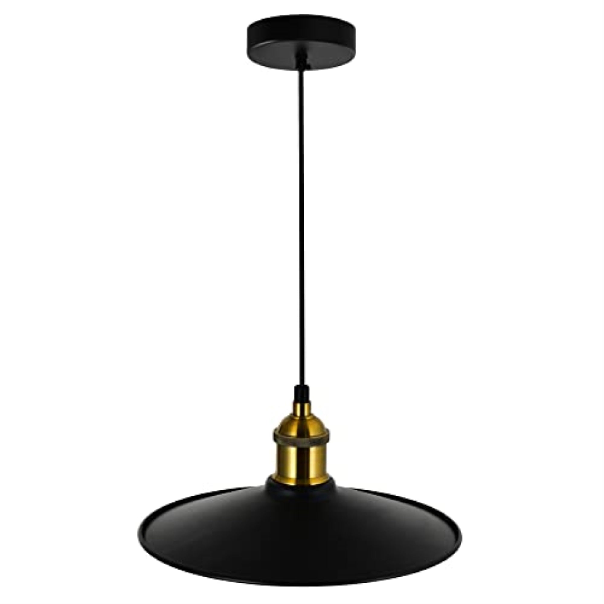 CWI Lighting 1 Light Industrial Mini Pendant, 10in Black Metal, E26 Bulb Base, Adjustable Height, Model 9605P10-1-101