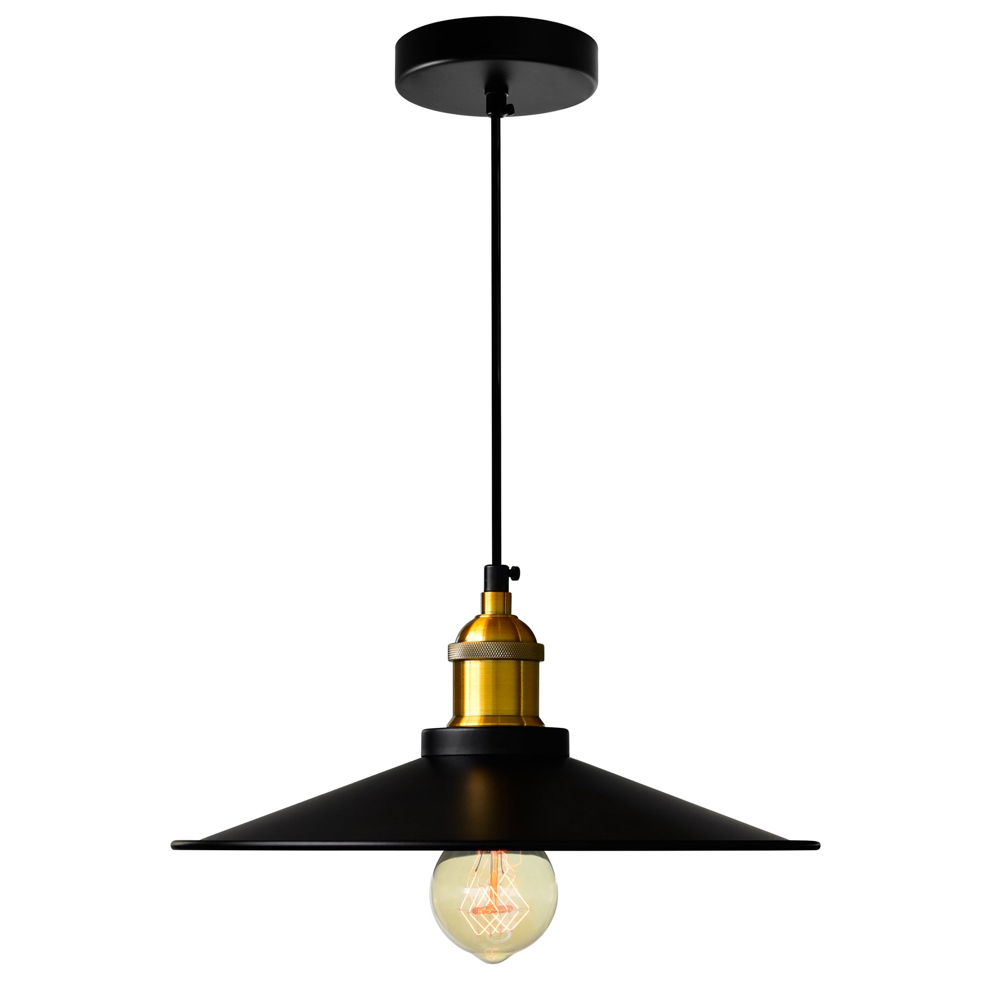 1 Light Down Mini Pendant with Black finish