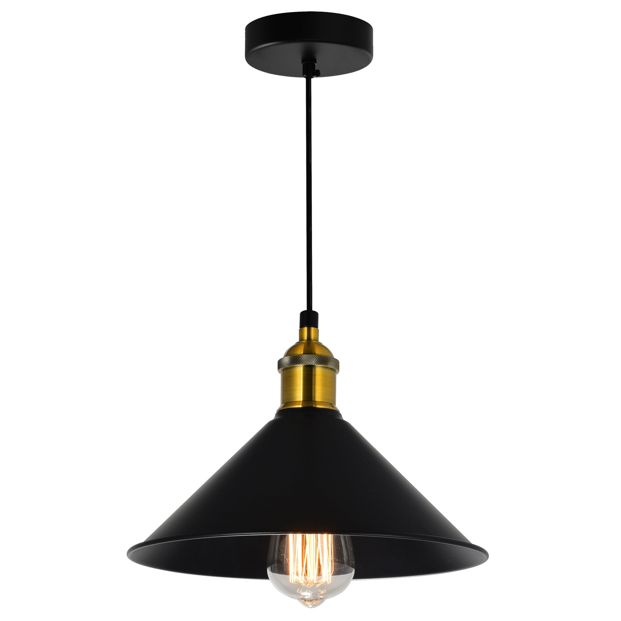 Brave 1 Light Down Mini Pendant With Black Finish