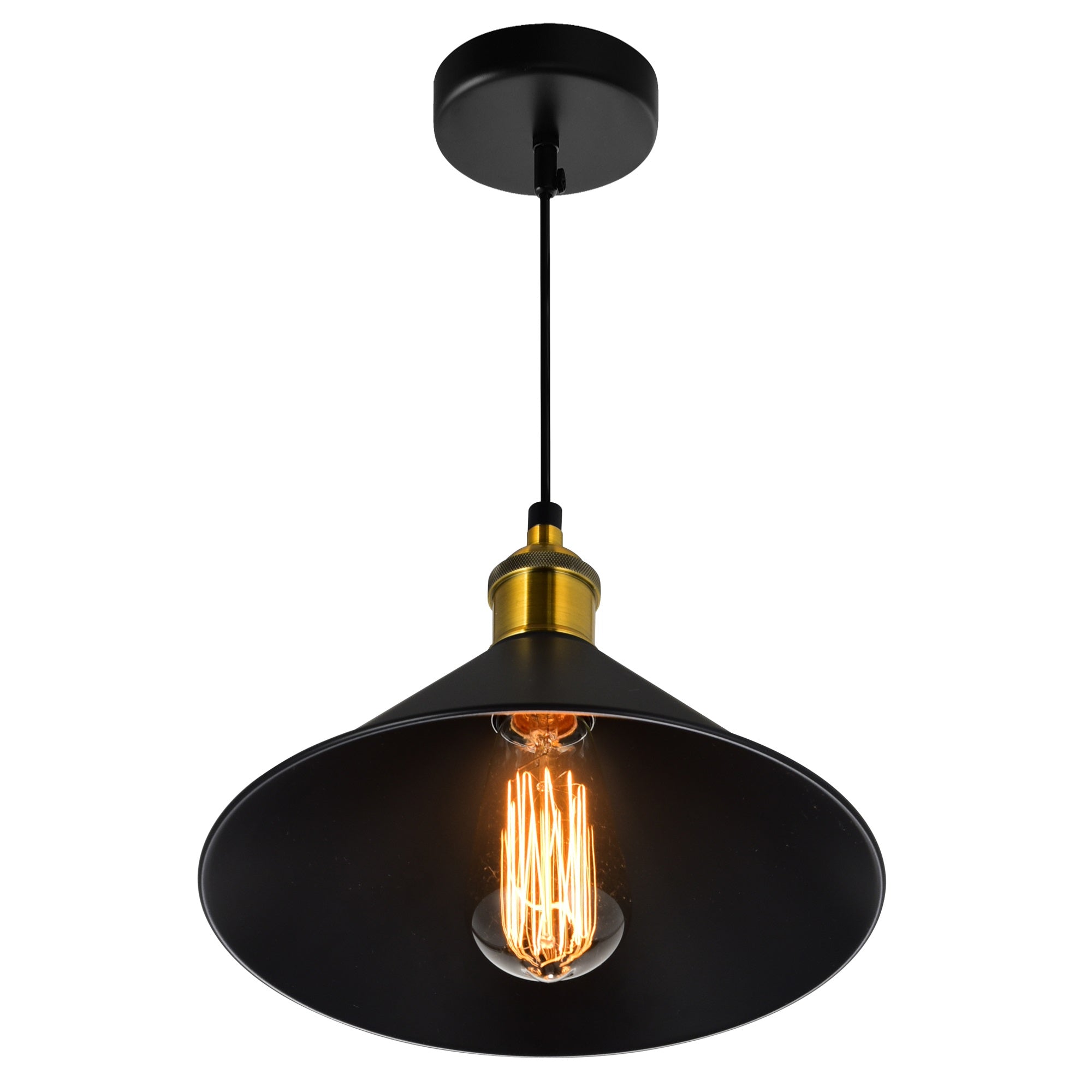 Brave 1 Light Down Mini Pendant With Black Finish