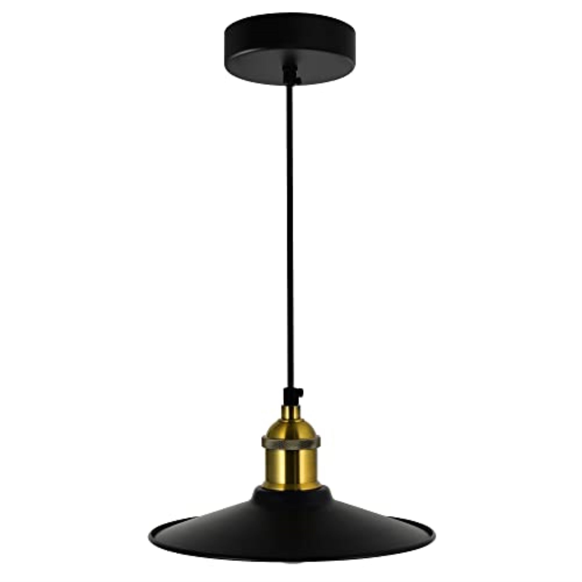 CWI Lighting Black Mini Pendant Light, 1 Light, LED Compatible, 9 inches, Model 9605P9-1-101, Adjustable Height