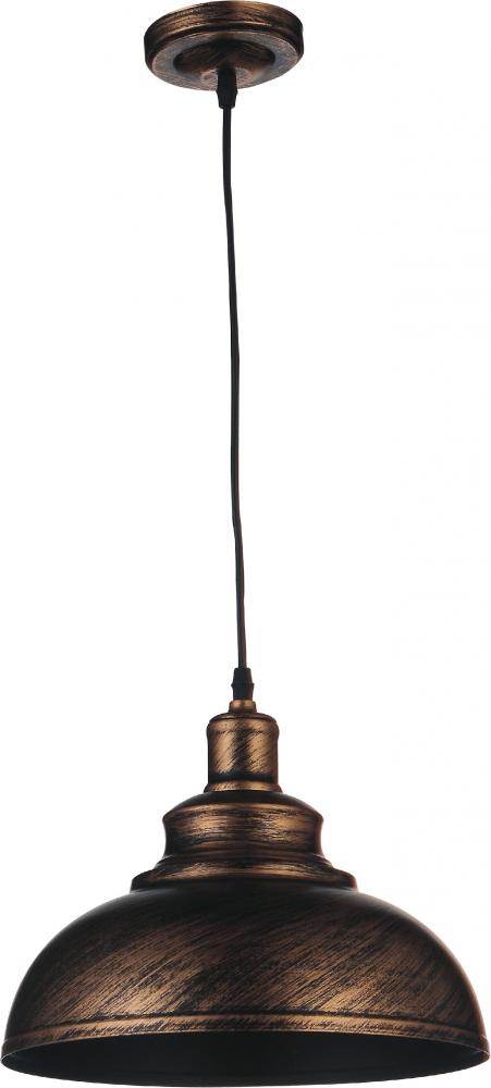 1 Light Down Pendant with Antique Copper finish