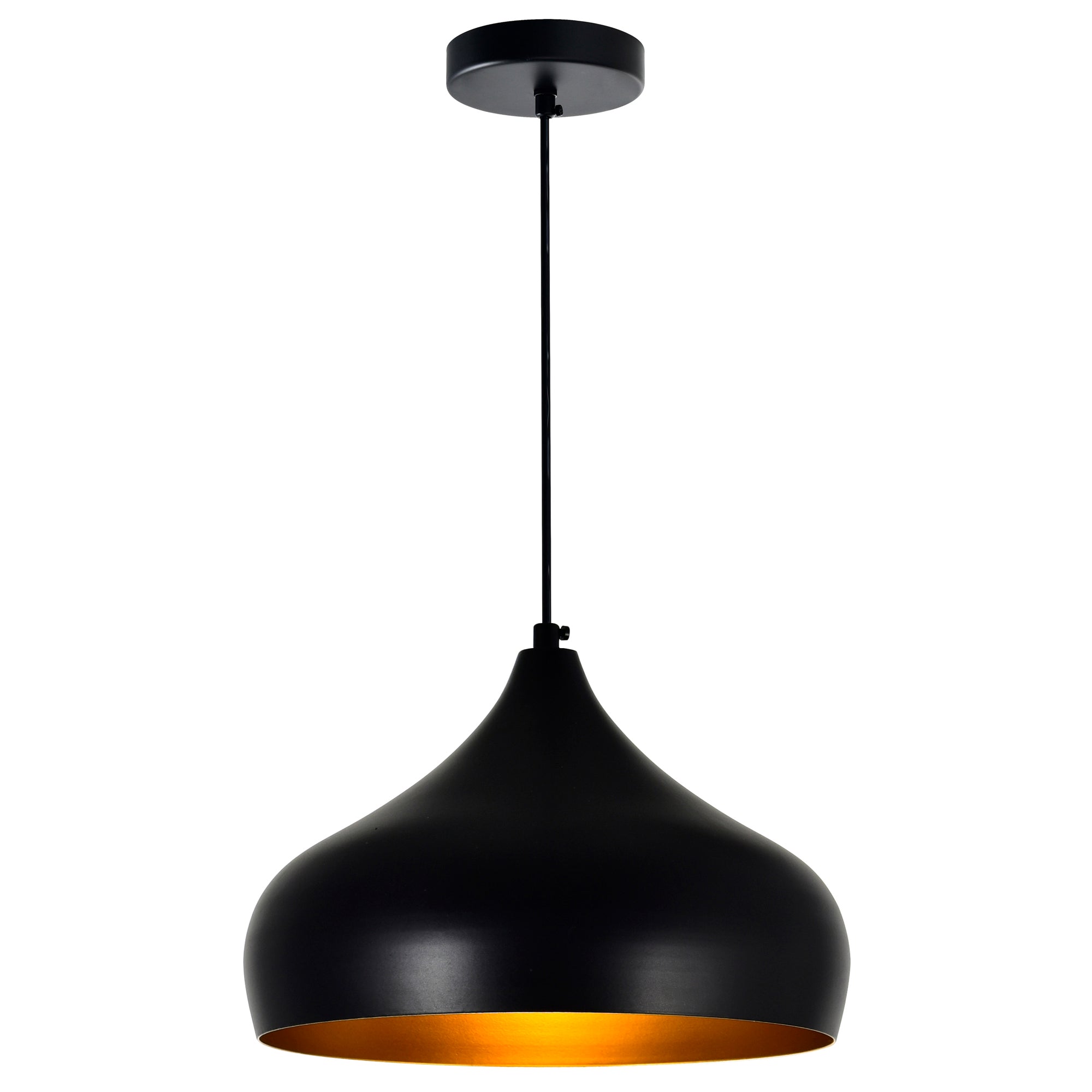 CWI Lighting Dynamic Metal Pendant Light, 9 inches, Black, Model 9633P9-1-101