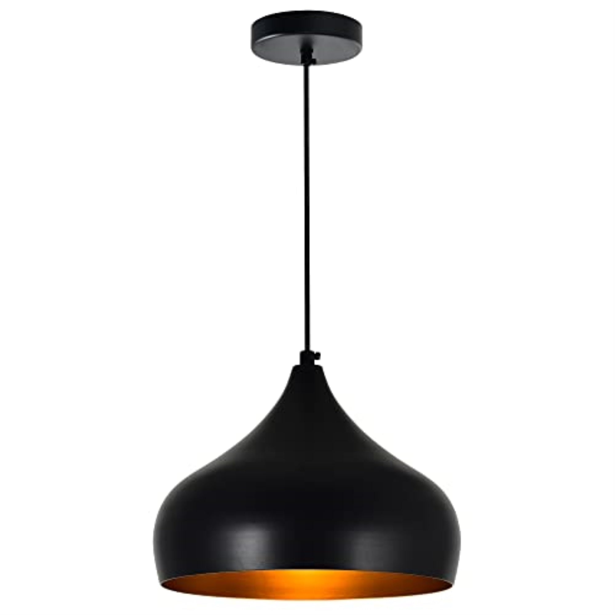 CWI Lighting Dynamic Metal Pendant Light, 9 inches, Black, Model 9633P9-1-101