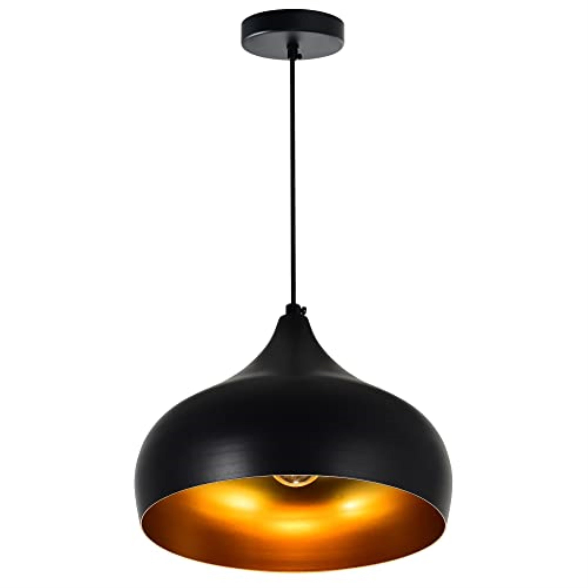 CWI Lighting Dynamic Metal Pendant Light, 9 inches, Black, Model 9633P9-1-101