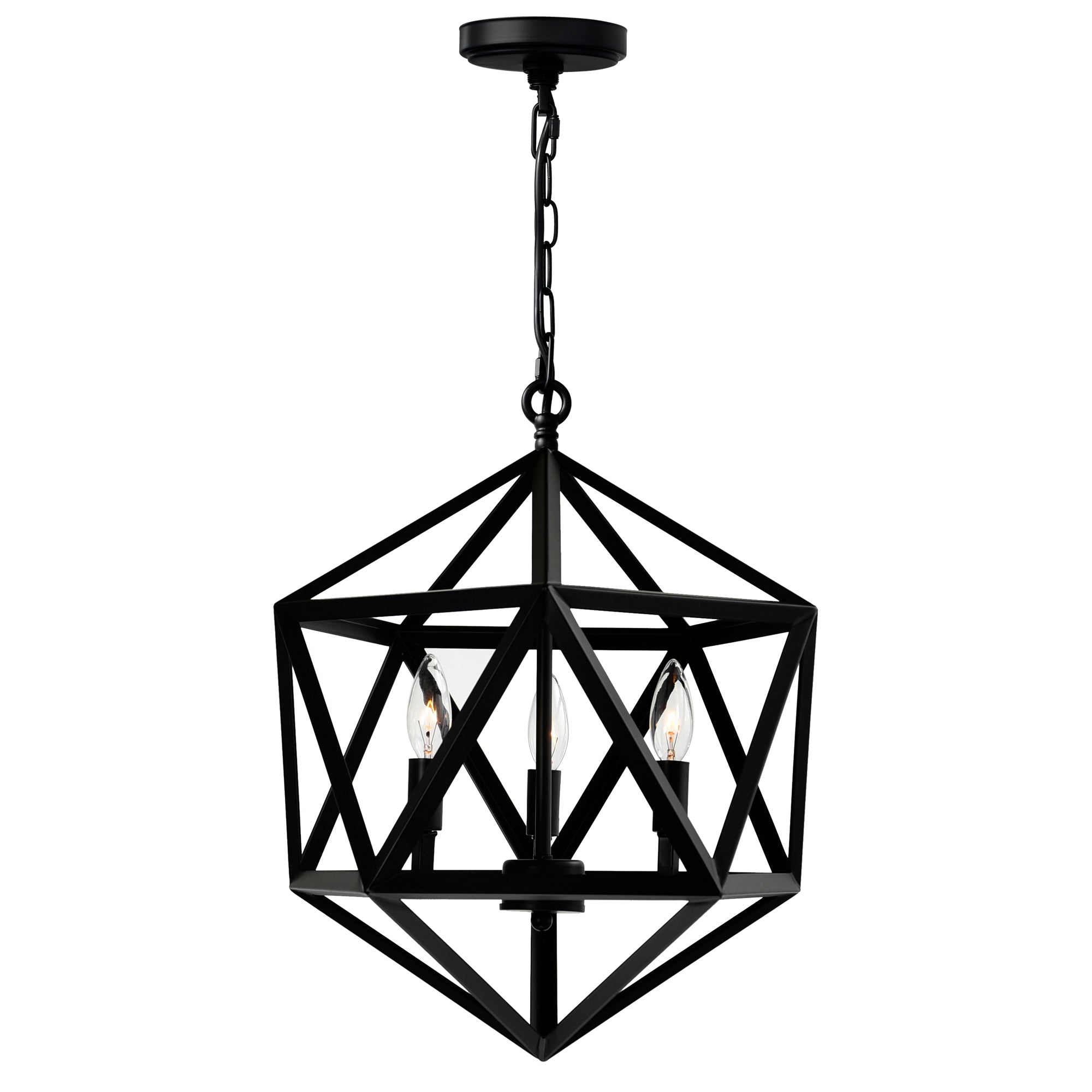 3 Light Up Pendant with Black finish