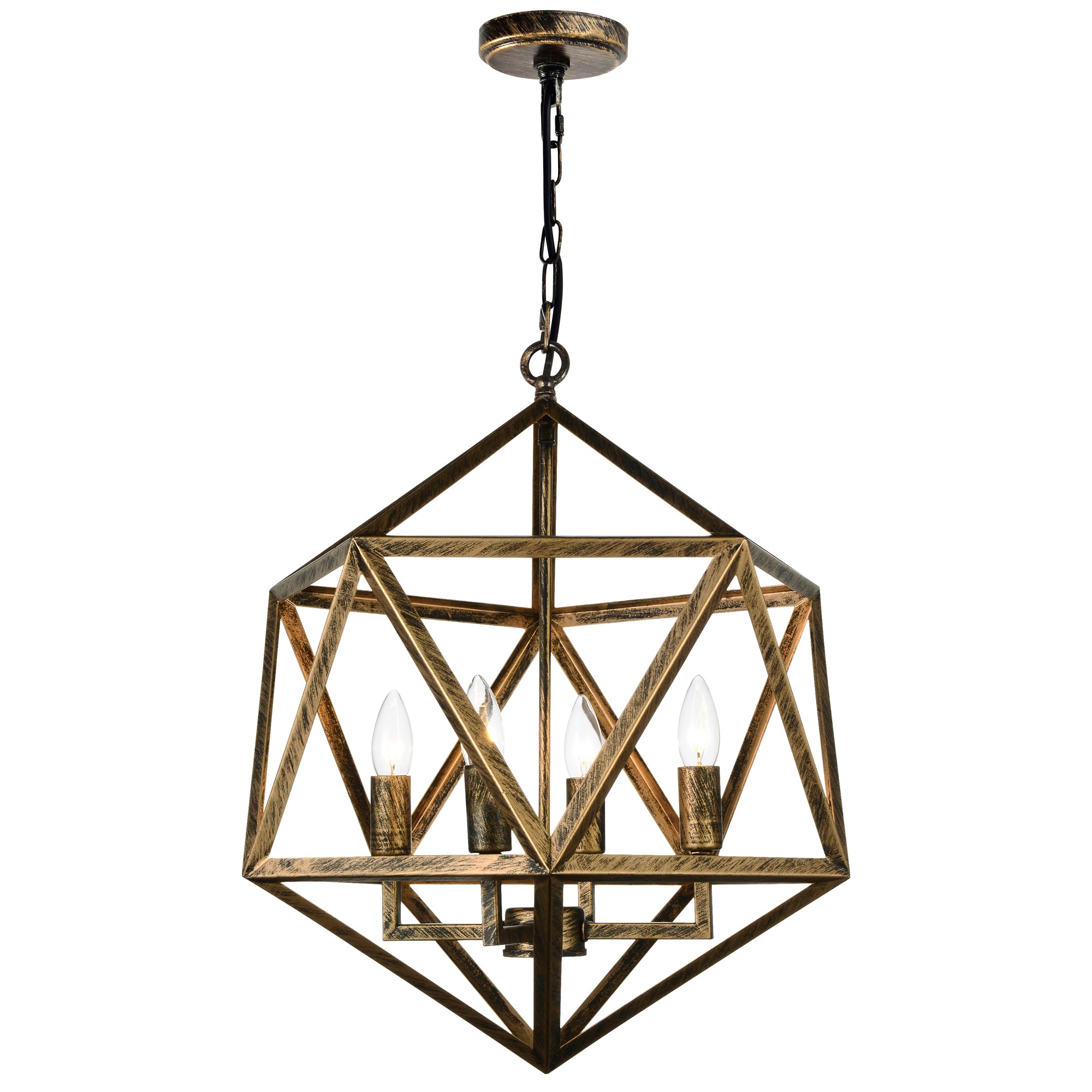 4 Light Up Pendant with Antique forged copper finish