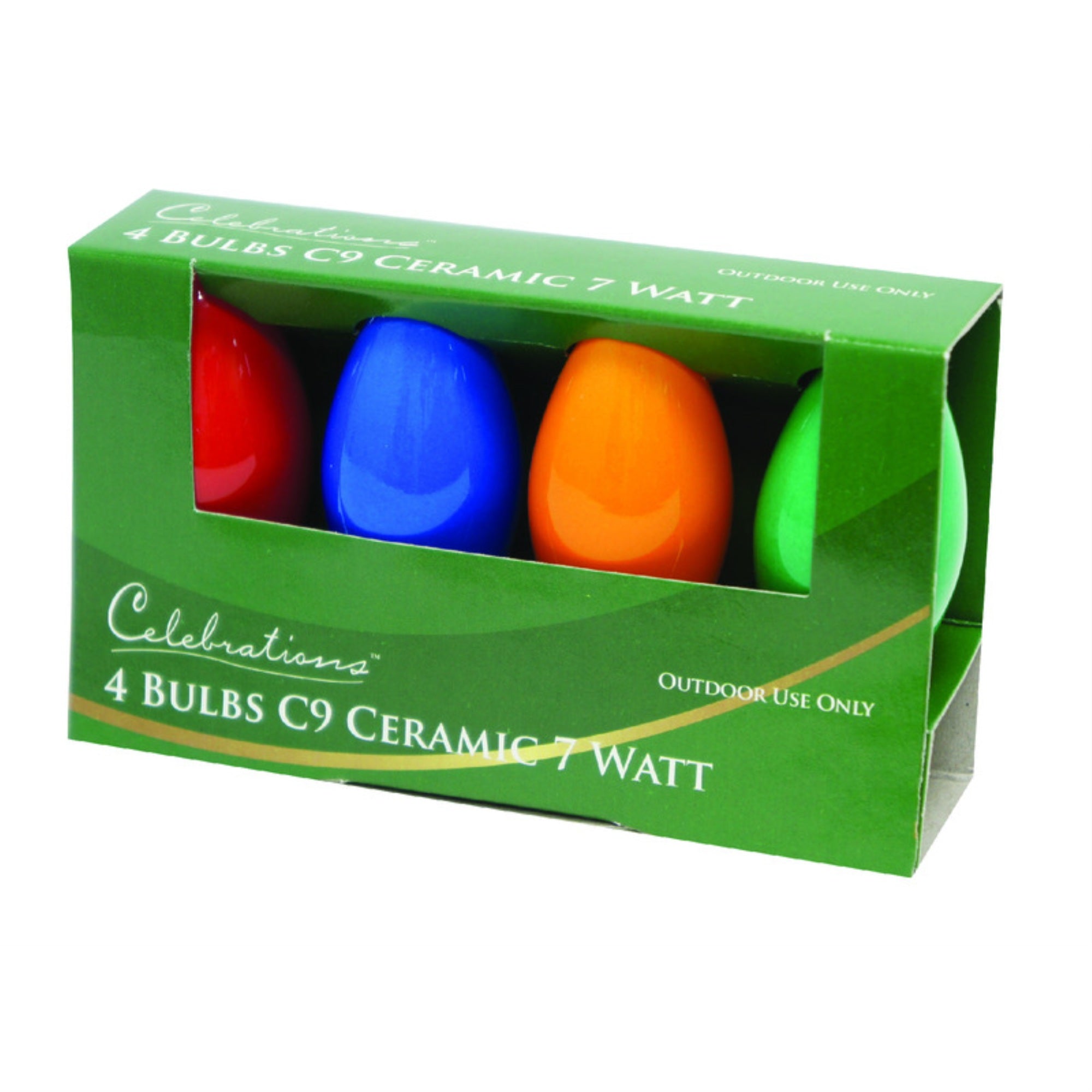 Ace Trading Ceramic C9 Replacement Bulbs - 7W Multi-Colored For Celebrations