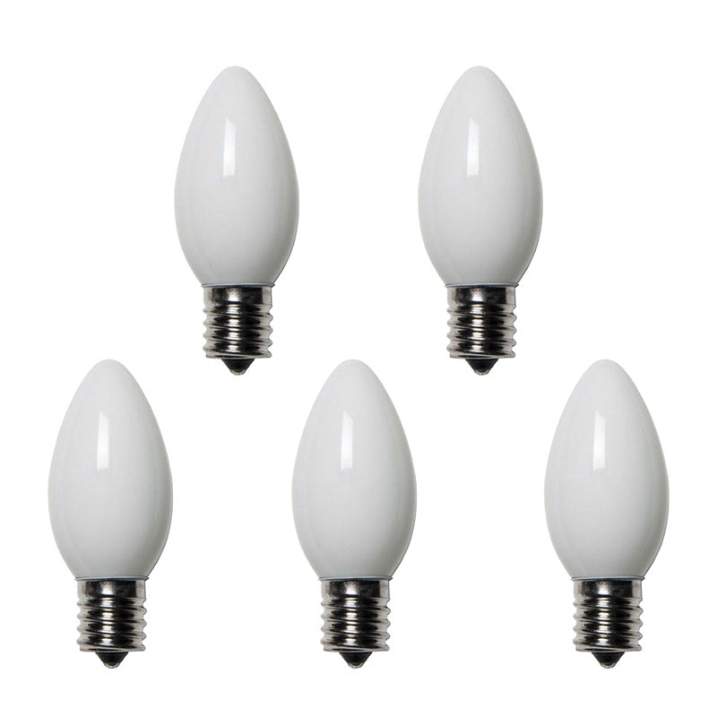 BULB CERAMIC C9 WHT (Pack of 1)