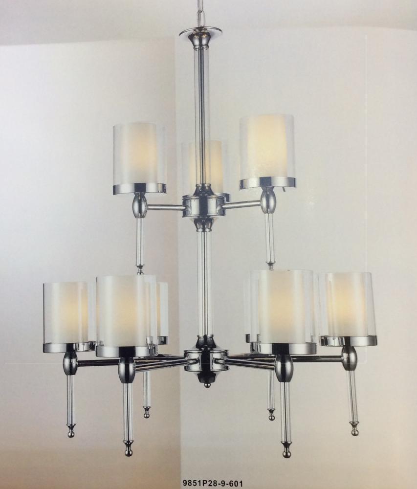9 Light Candle Chandelier with Chrome finish