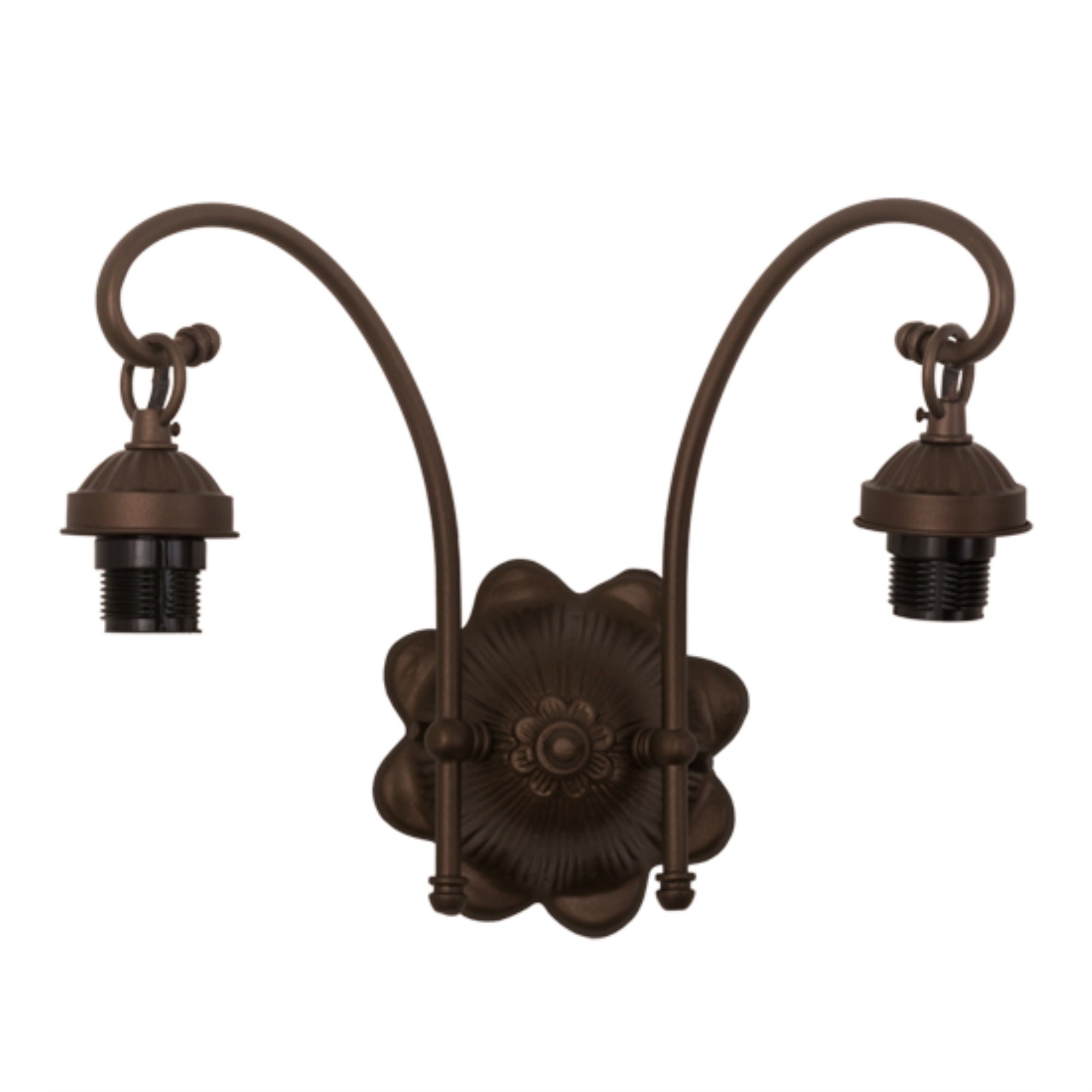 Meyda Tiffany Two Light Wall Sconce, Mahogany Bronze, Glass, 13in W, Model 98633