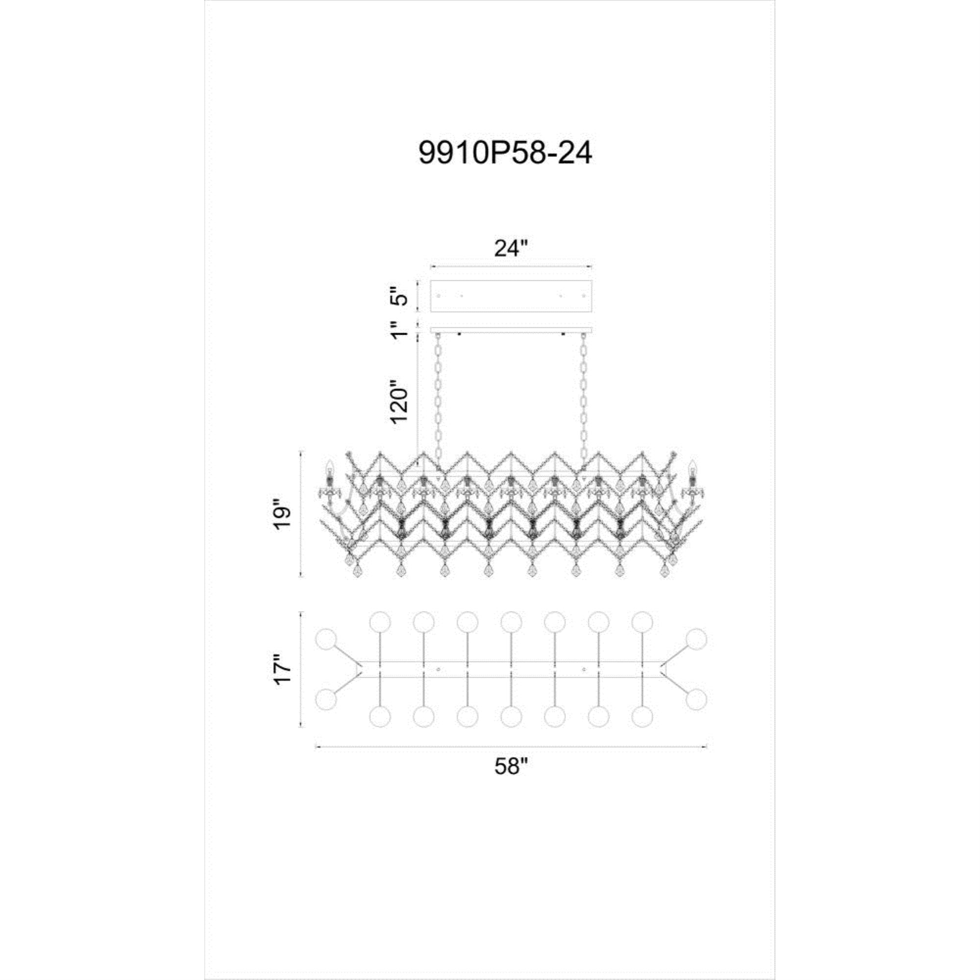 Cwi Lighting 24-Light Dark Brown Metal Chandelier - Modern Contemporary Design