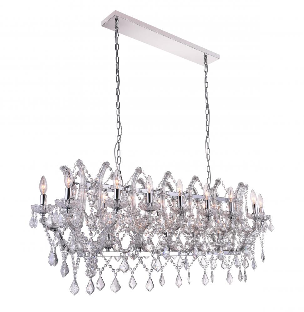 21 Light Candle Chandelier with Chrome finish