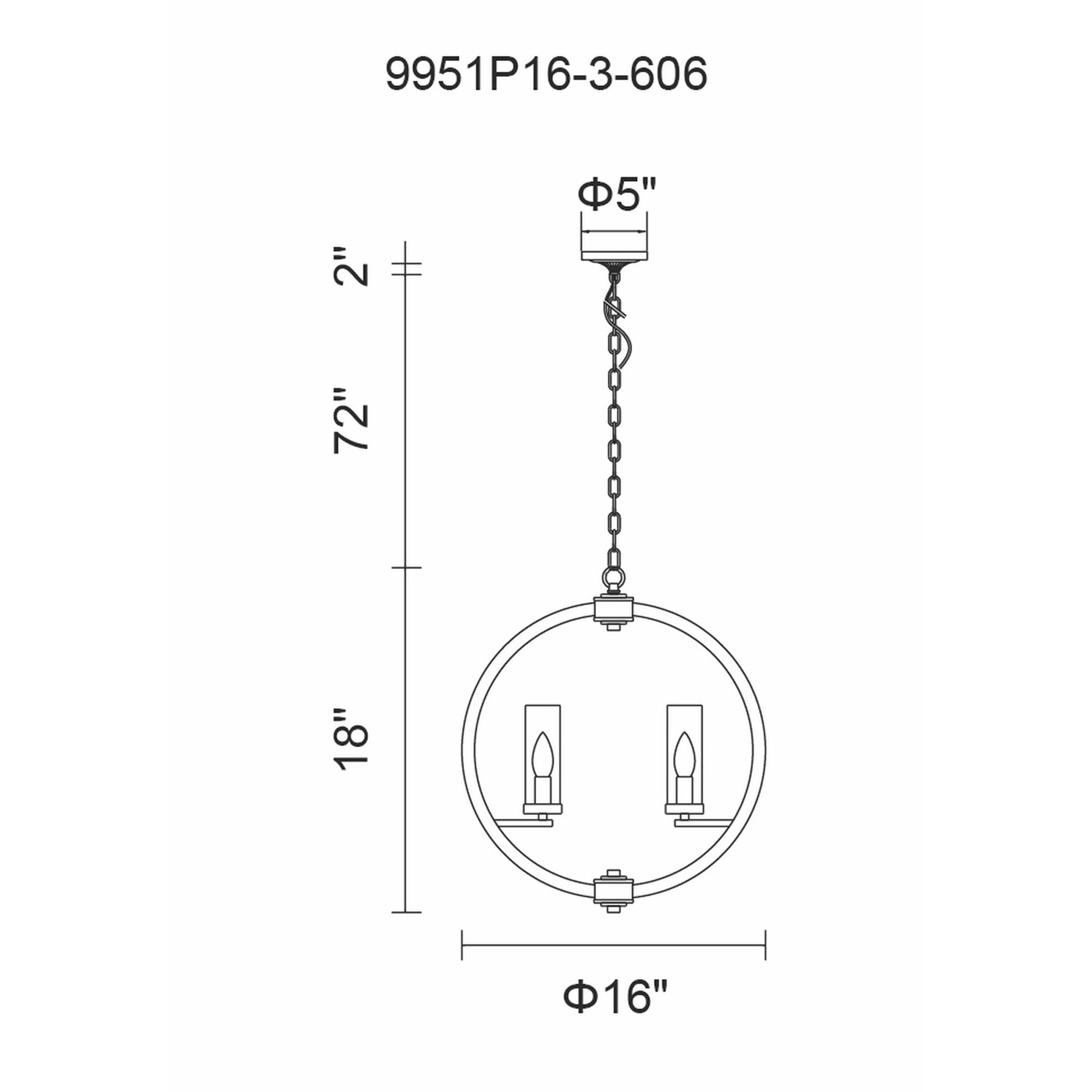 3 Light  Chandelier with Satin Nickel finish
