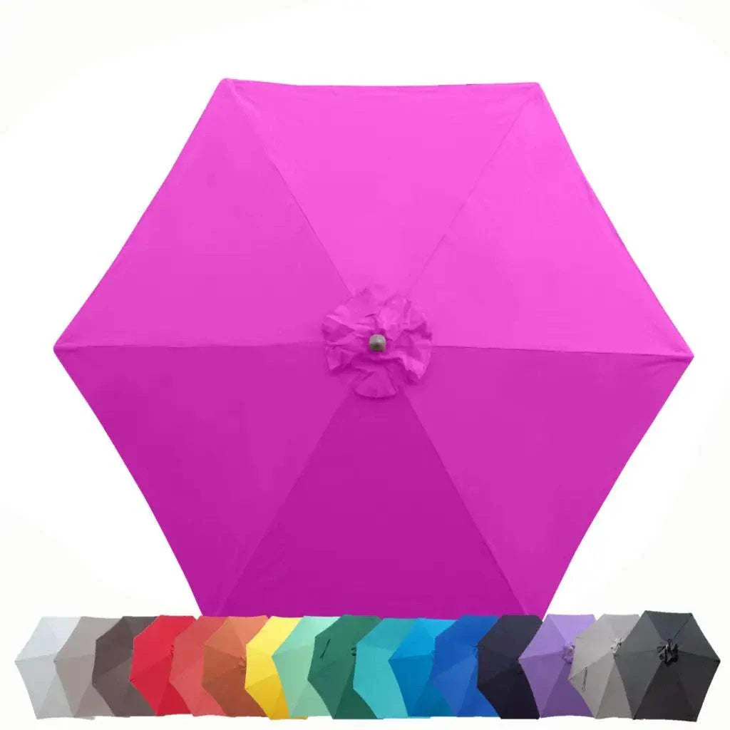 9ft Market Patio Umbrella 6 Rib Replacement Canopy Fuchsia