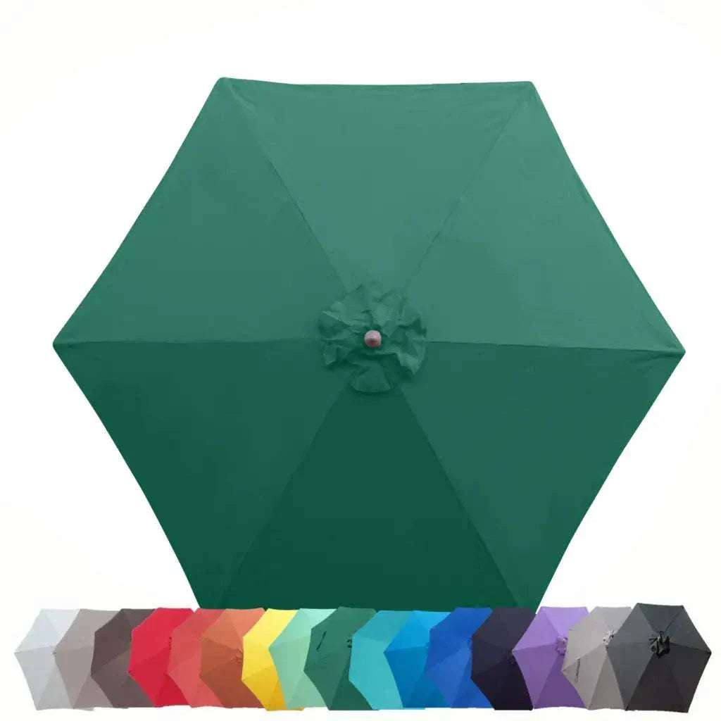 9ft Market Patio Umbrella 6 Rib Replacement Canopy Hunter Green