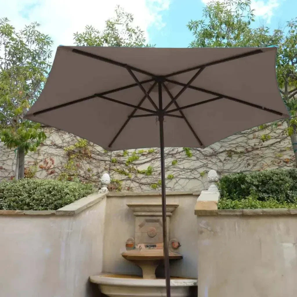 9ft Market Patio Umbrella 6 Rib Replacement Canopy Taupe