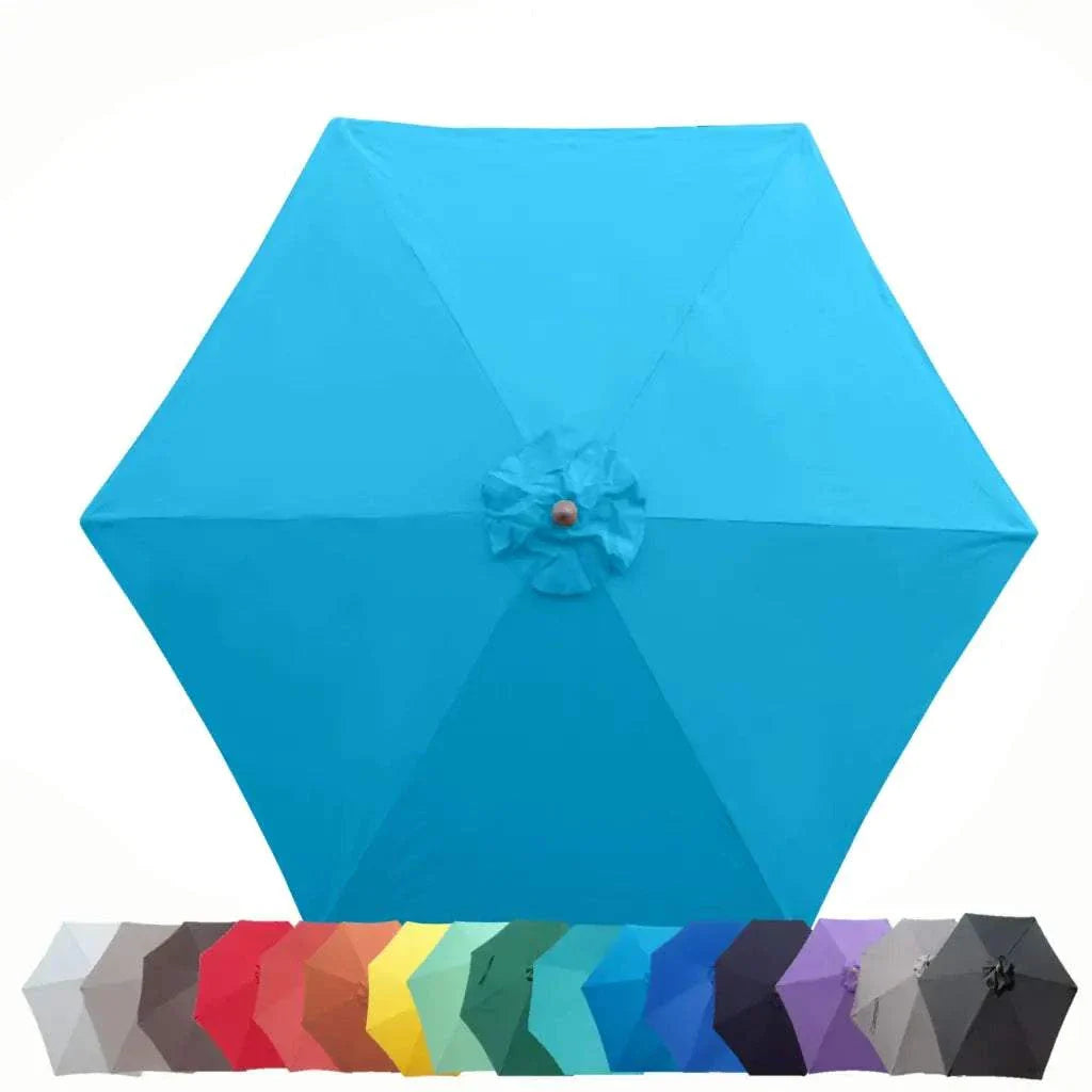 9ft Market Patio Umbrella 6 Rib Replacement Canopy Teal