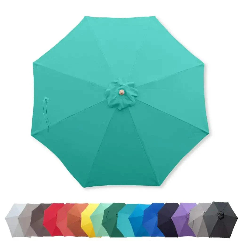 9ft Market Patio Umbrella 8 Rib Replacement Canopy Turquoise Olefin