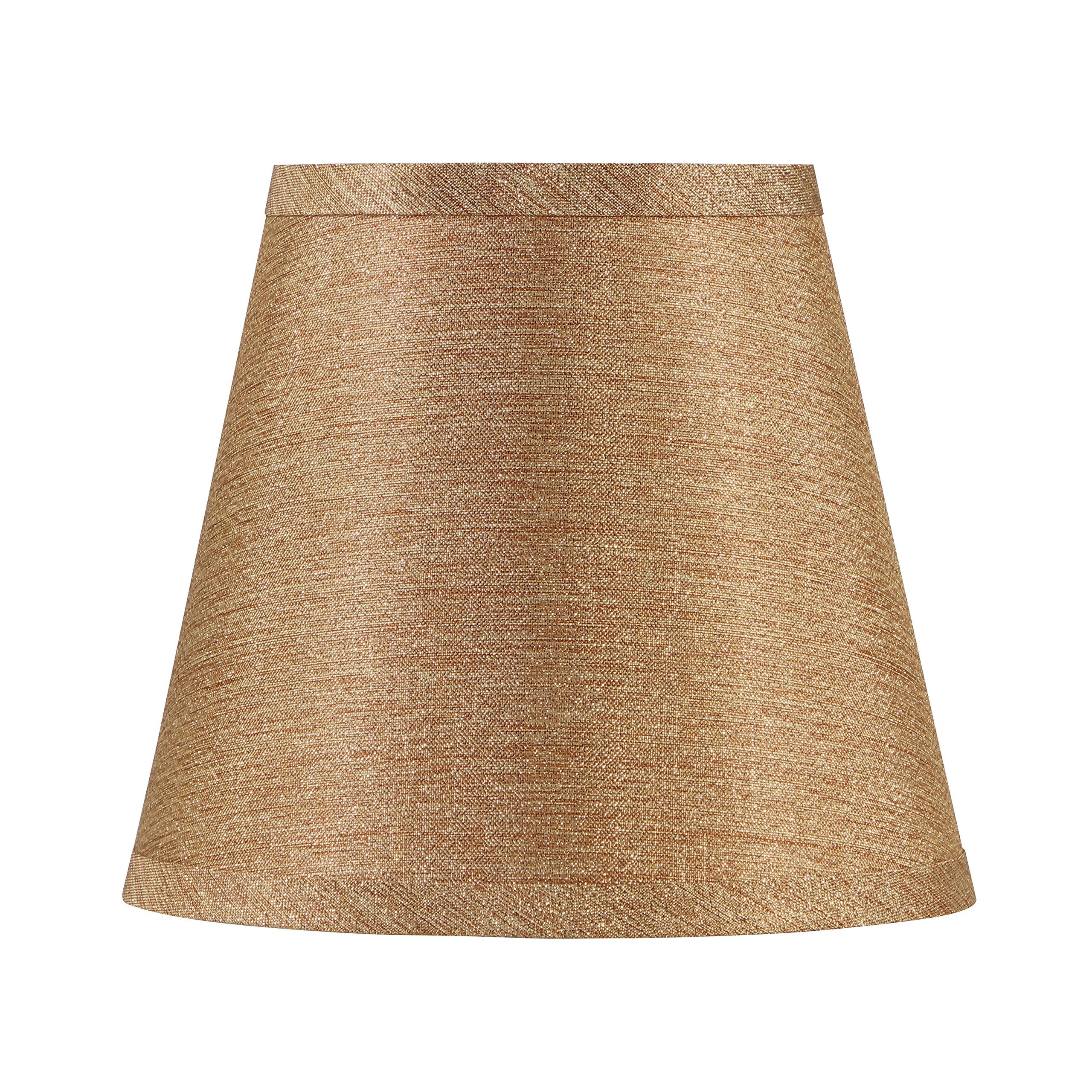 Aspen Creative 56026A, Empire Uno Lamp Shade, Gold Brown Burlap Textured Fabric, 5&quot; Top X 8&quot; Bottom X 7&quot; Slant Height, Slip Uno 33Mm
