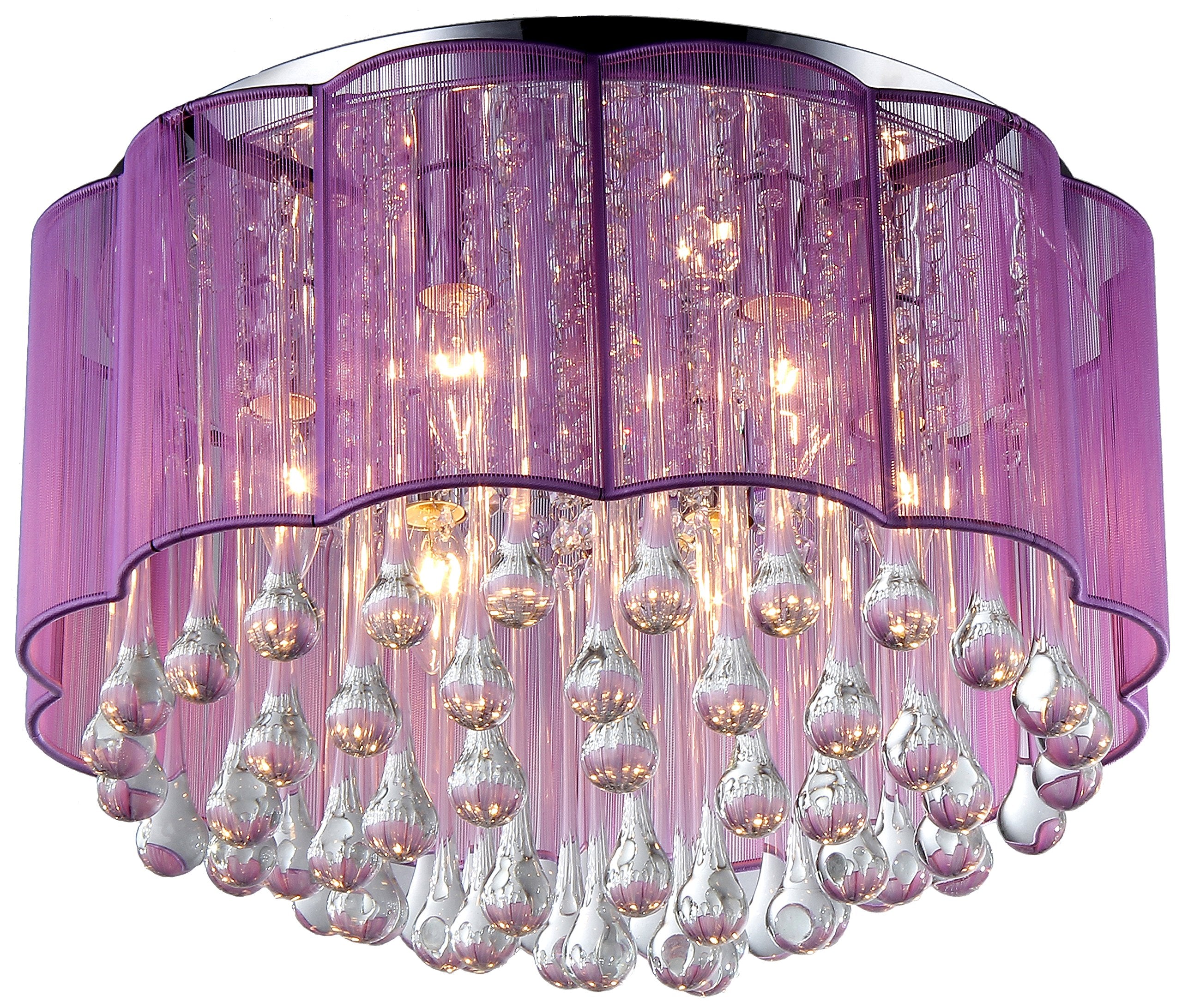 Whse of Tiffany RL7920-6 Erida 6-Light Chrome Ceiling Lamp