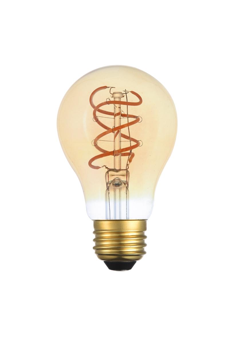 Elitco Lighting Raedyn 6W Led Helix Light Bulb Set - Amber Decorative Bulbs (Set Of 6)