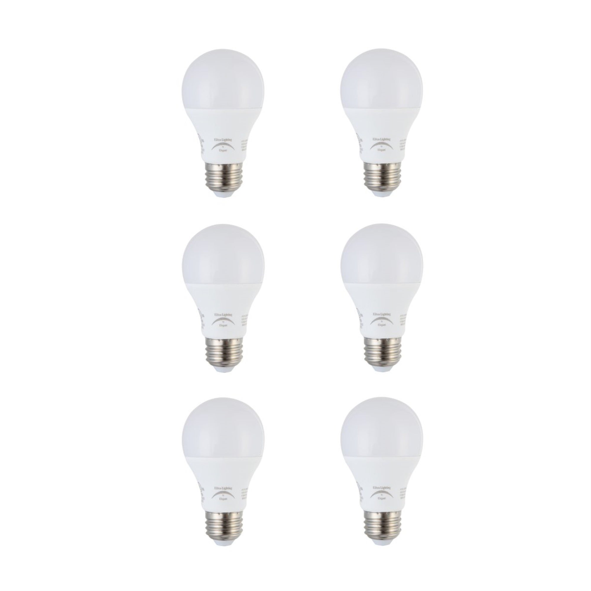 Elitco Lighting Raedyn 2700K Led Nostalgic A19 Light Bulb In White (Set Of 6)