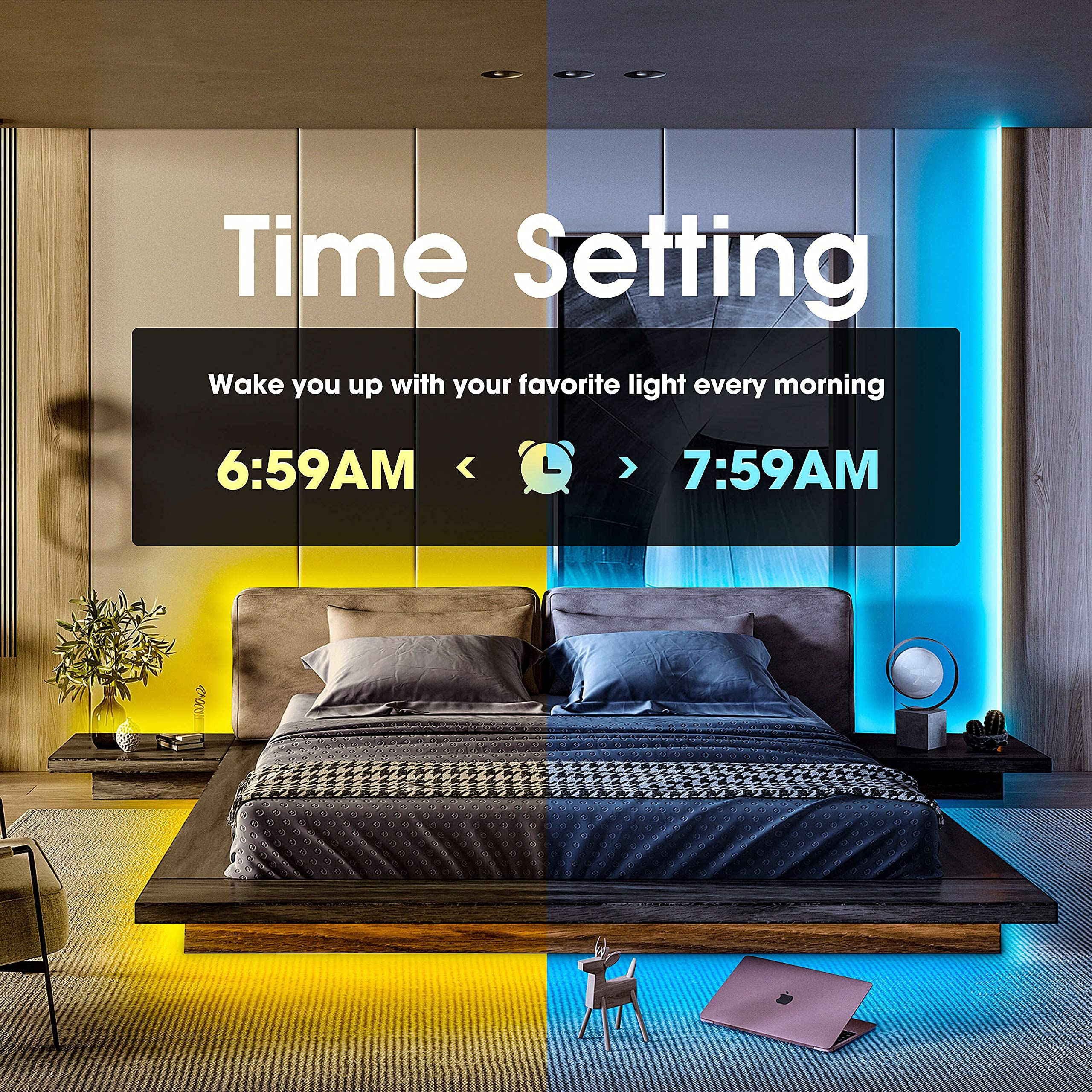GIDERWEL Smart ZigBee RGB LED Strip Lights Kit, 32.8ft, Dimmable, Voice Control, Compatible with ZigBee Hub and Alexa