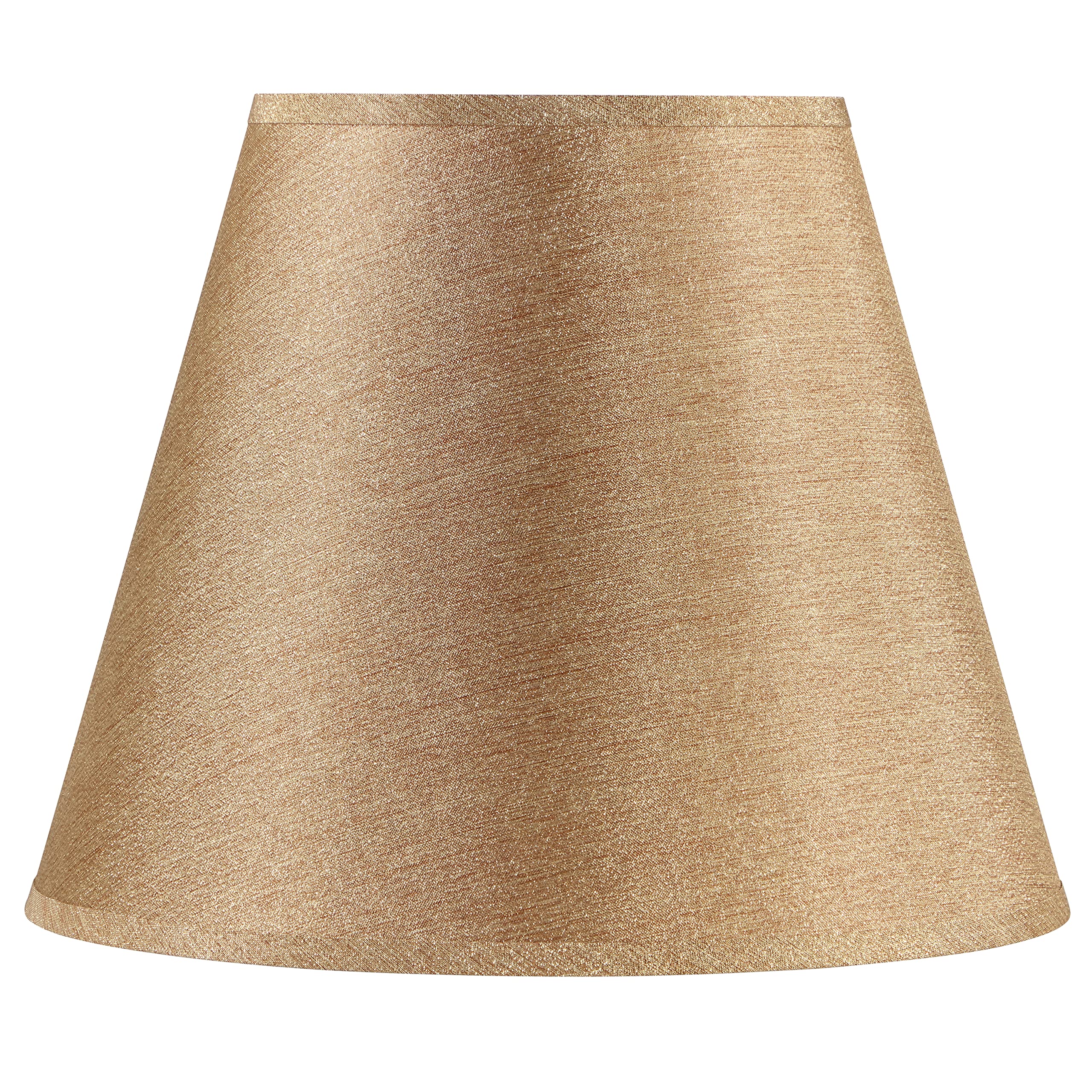 Aspen Creative 32096, Hardback Empire Transitional Spider Shade, Gold Brown Burlap Textured Fabric, 9&quot; Top x 16&quot; Bottom x 13&quot; Slant
