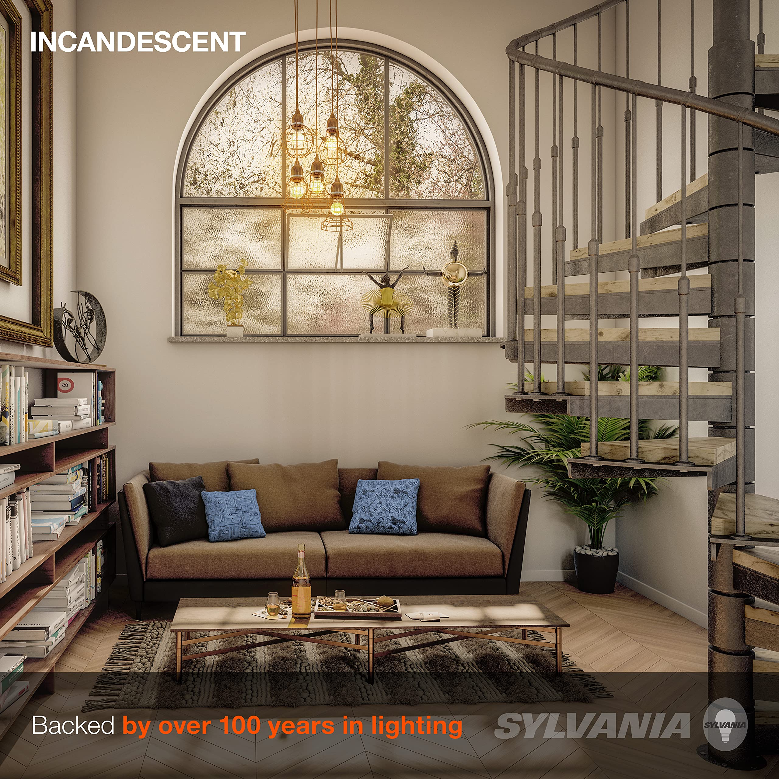 LEDVANCE SYLVANIA G25 40W Incandescent Globe Light Bulb, Frosted Warm White, 265 Lumens, 3 Pack, Model 15345