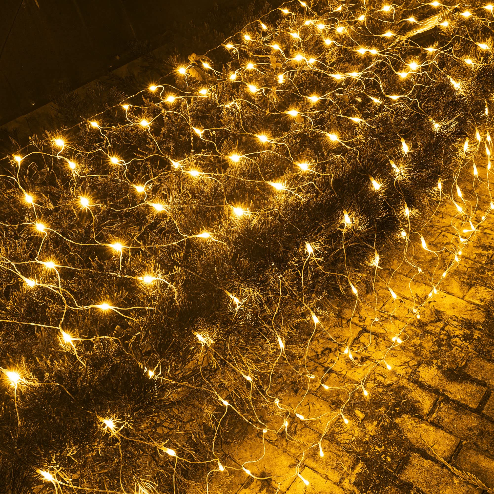 Dazzle Bright 200 LED Net Lights, 9.8 FT x 6.6 FT, Warm White, Connectable Mesh Lights for Indoor Outdoor Decor, Model HB-360WCOI