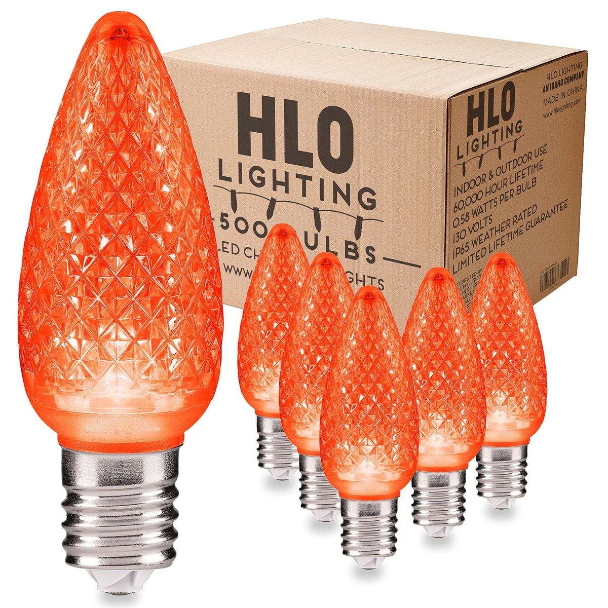 Hlo Lighting Set Of 500 Yellow C9 Faceted Led Christmas Light Bulbs For Indoor & Outdoor Use | Durable Replacement Bulbs