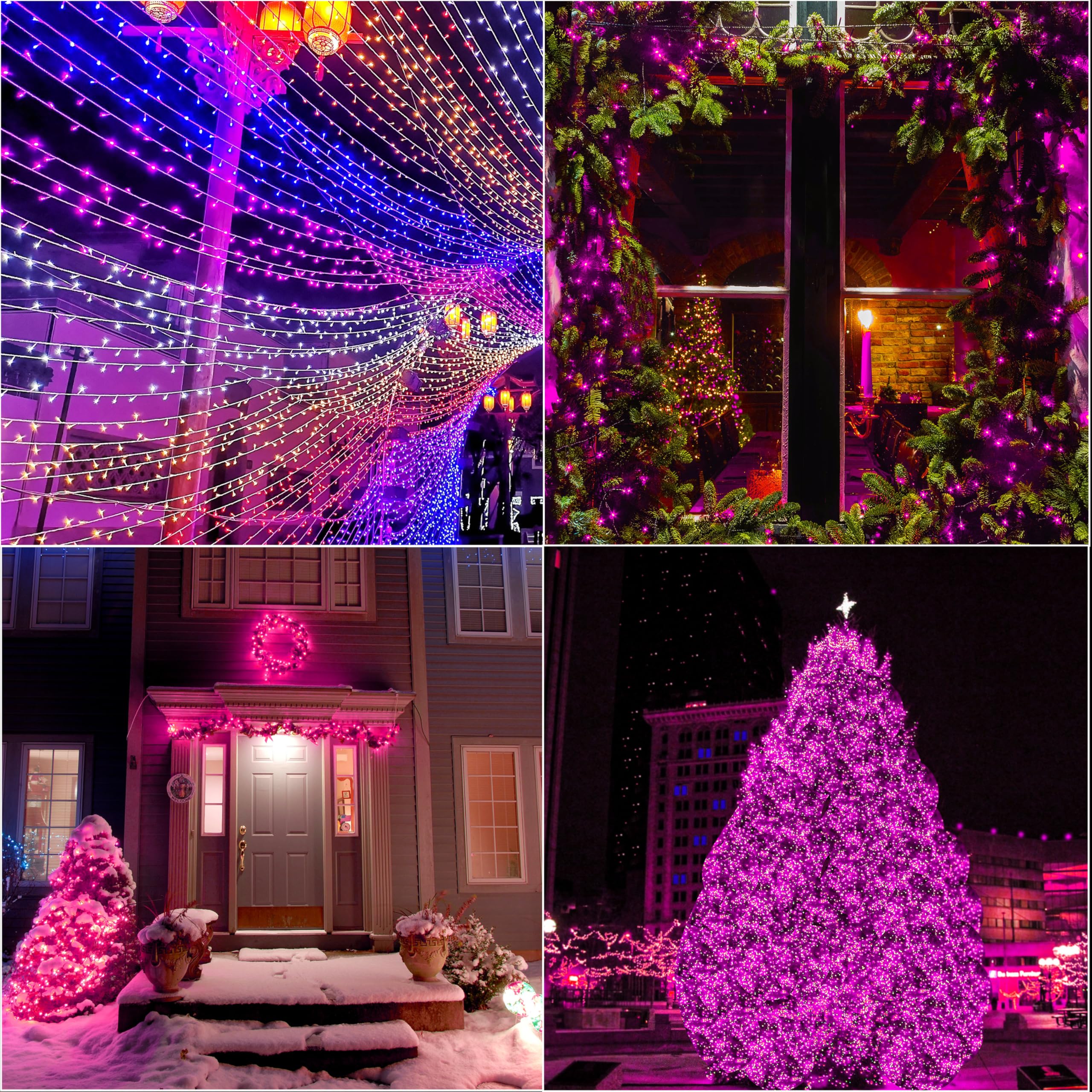 LAMPHOME 33ft LED Fairy String Lights, 100 Lights, Copper, Multicolor, Model YHLL-100F, 11 Modes for Indoor/Outdoor Decoration