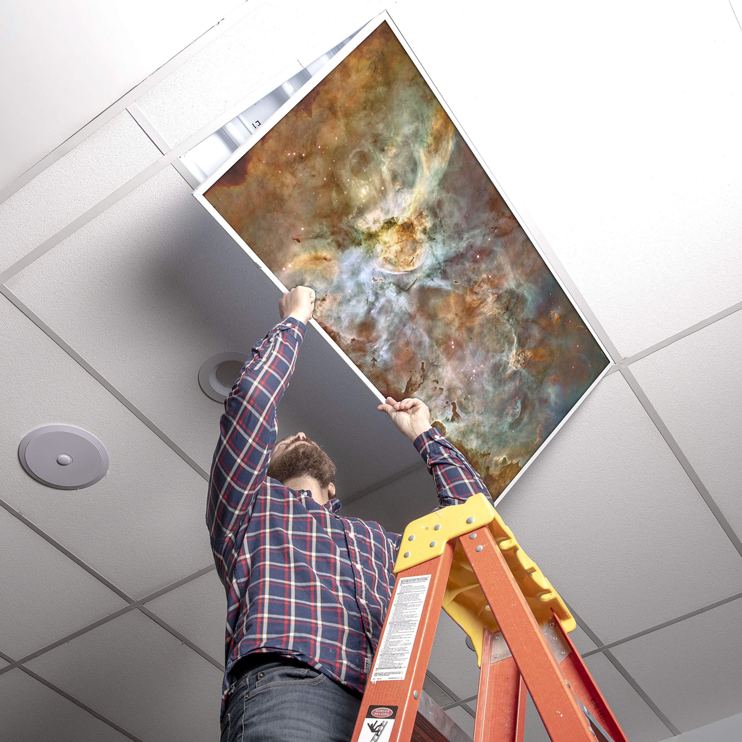 OCTO LIGHTS Fluorescent Light Cover Backlit Film Insert 2x4in Carina Nebula Model 010, Pack of 1