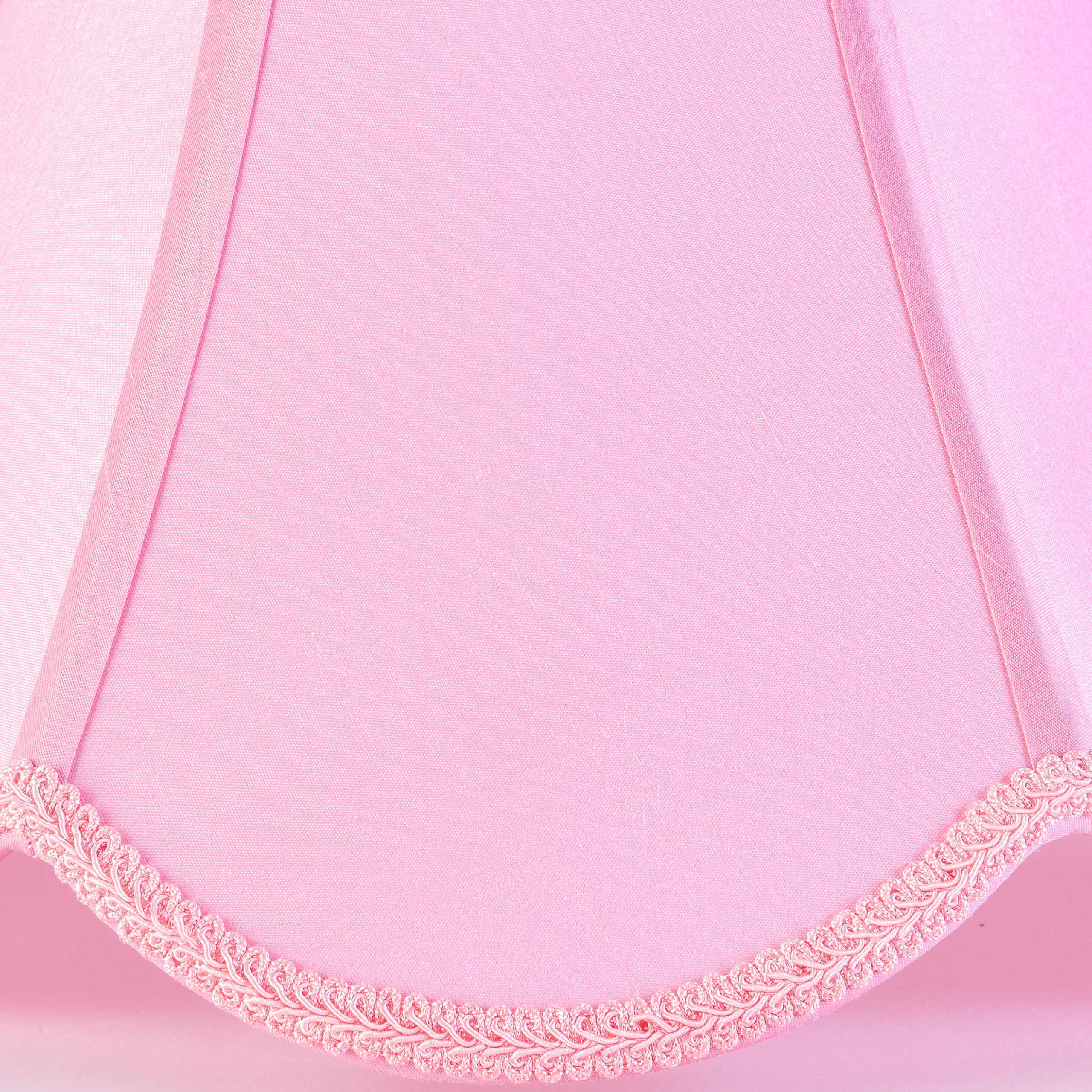 GO&SO Pink Bell Lamp Shades - 2 Pack, 6" Top x 13" Bottom x 10.6" Height, Scalloped Design for Table & Floor Lamps, Model G