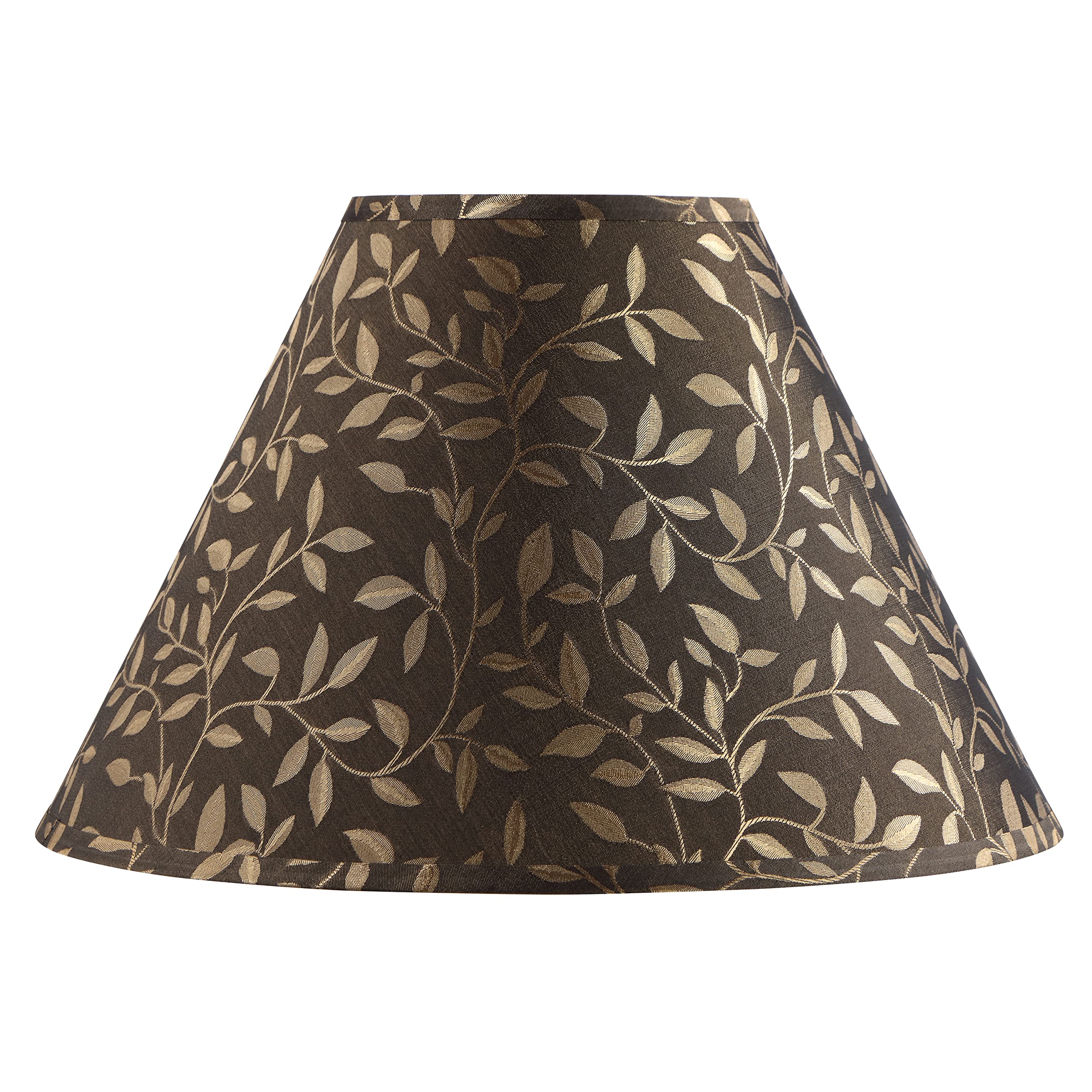 Aspen Creative 32083, Hardback Empire Transitional Spider Brown Lamp Shade, 7&quot; Top x 18&quot; Bottom x 12-1/2&quot; Slant