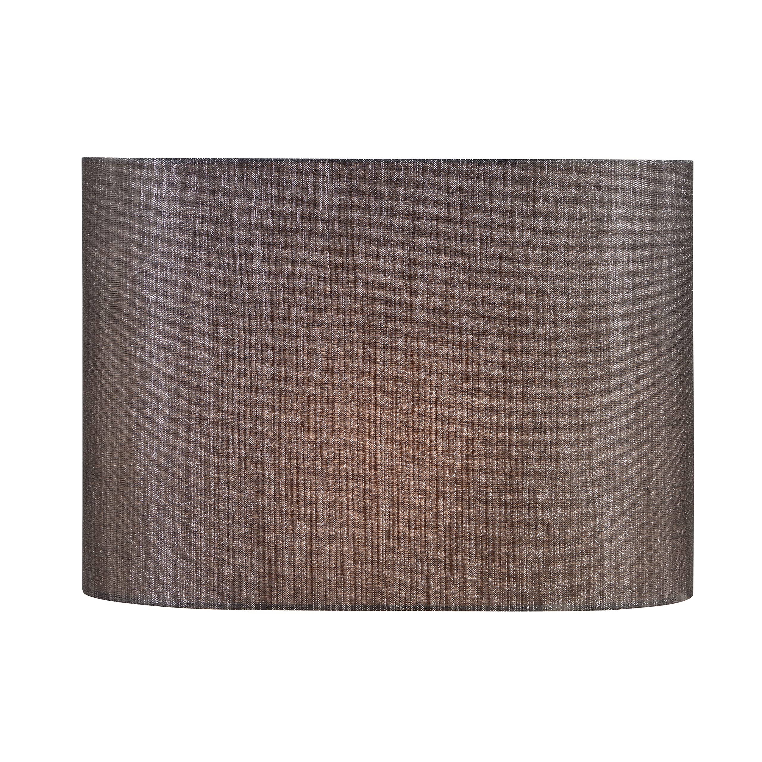 Aspen Creative 37003, Hardback Oval Contemporary Spider Shade, Dark Sliver Grey Burlap Texture Fabric, 9+15-1/2&quot; Top X 9+15-1/2&quot; Bottom X 11&quot; Height