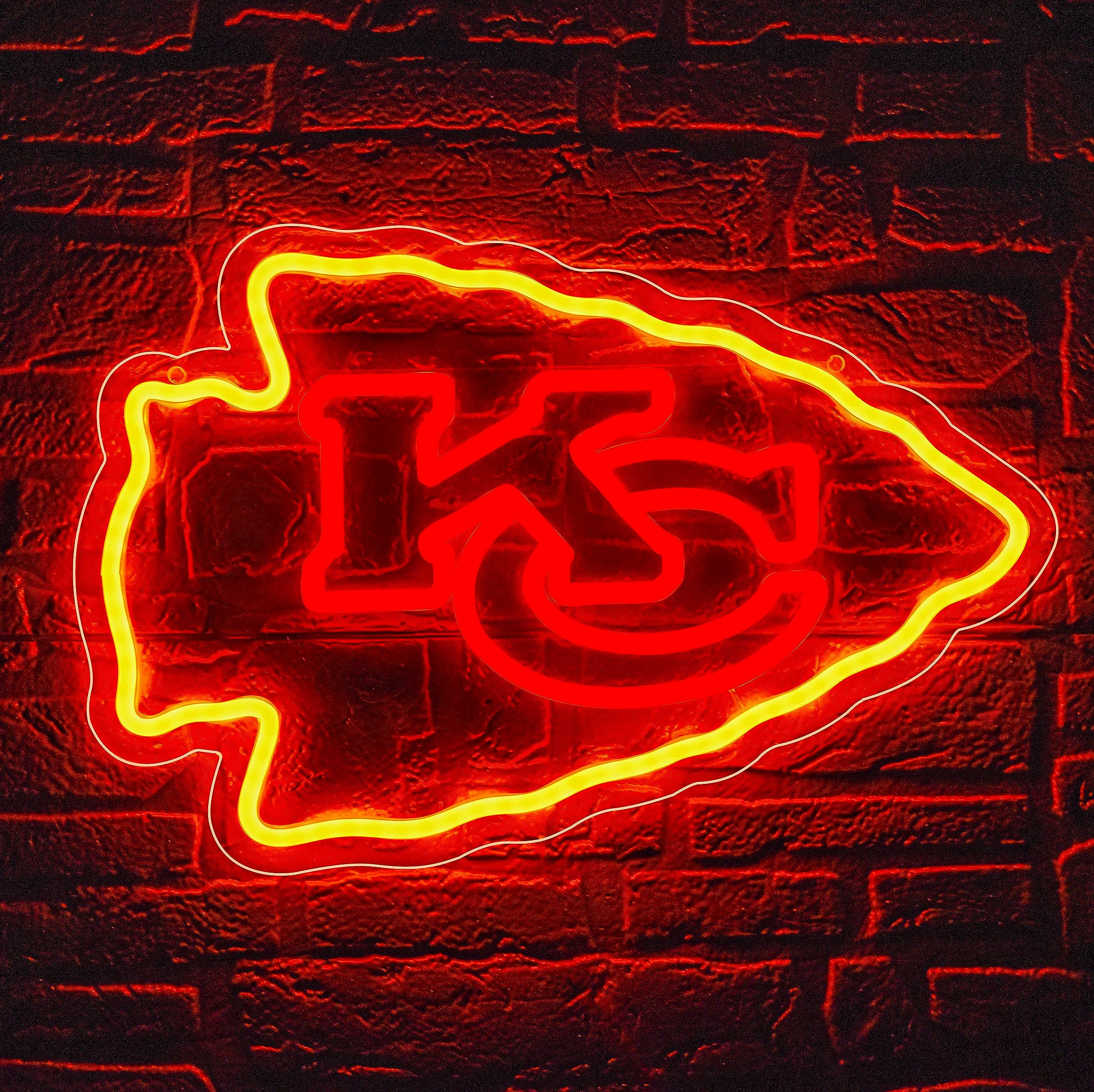 Football Neon Sign For Wall Decor Football Neon Light For Man Cave Or Garage Birthday Gifts For Men With Rugby Team Logo Light Up Sign For Bar Dorm Party Game Room Size 16.1 * 10.6In(Zyld058)