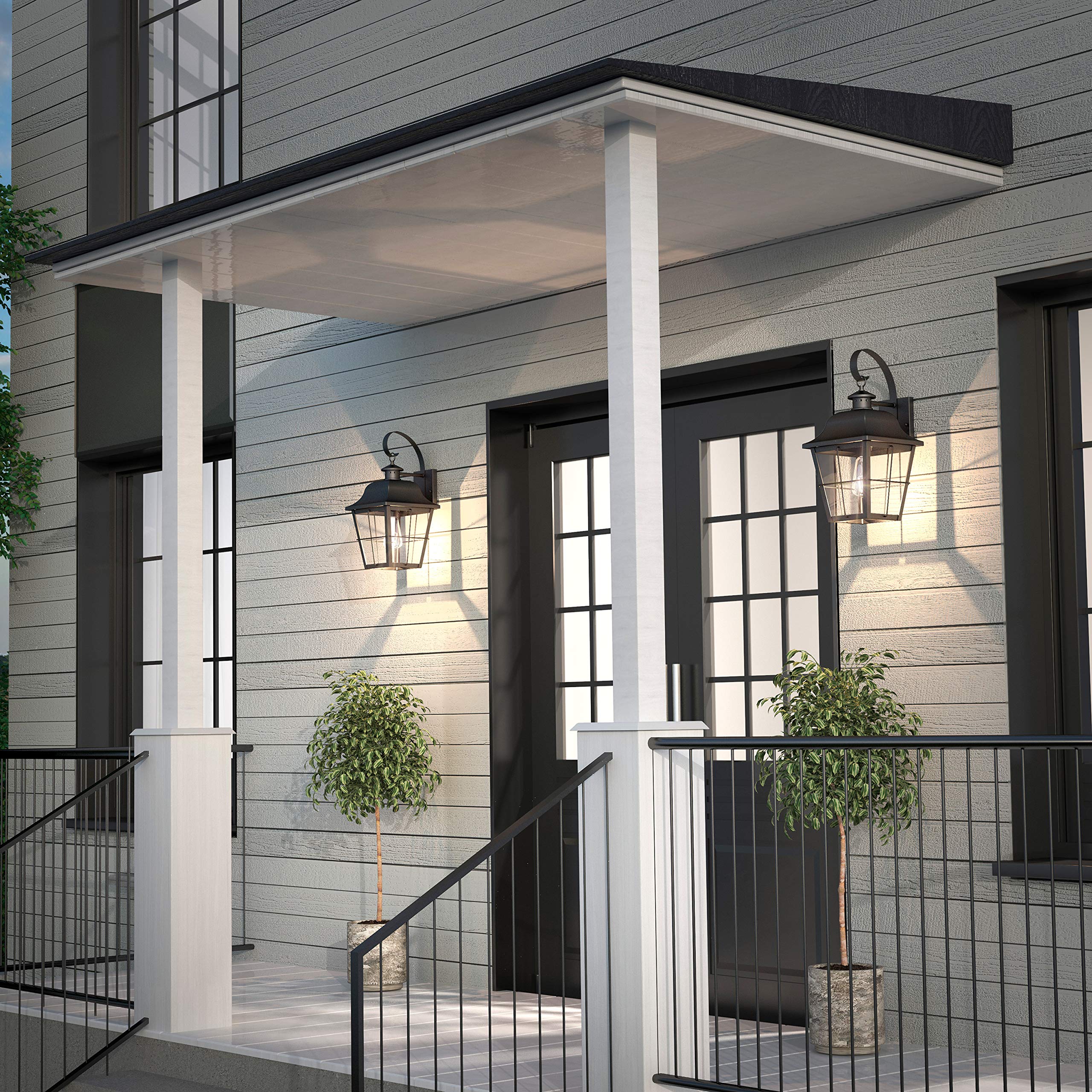 Artika Jatoba 6W Black Outdoor Wall Light - Weatherproof Aluminum, Bulb Included, Ideal For Porches