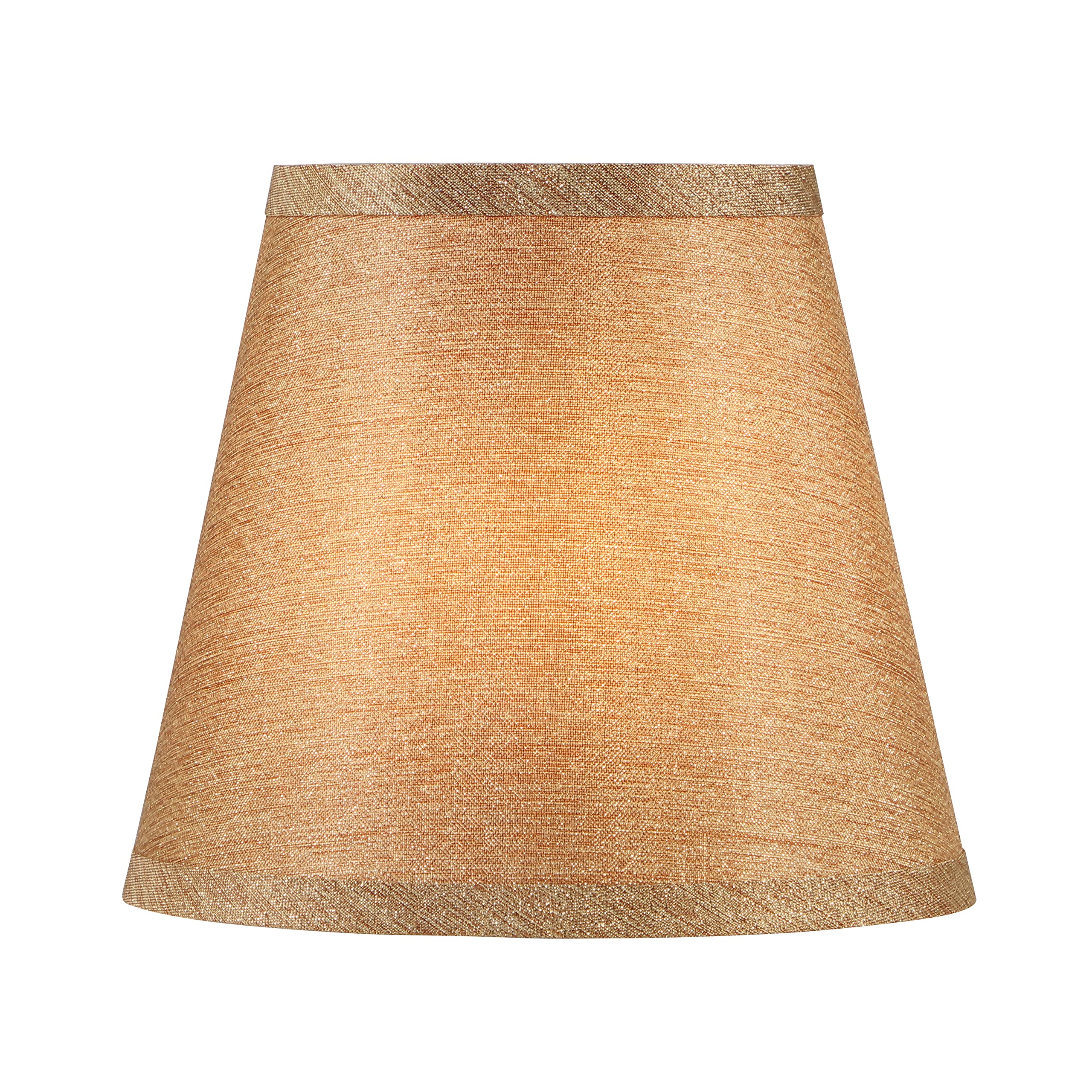 Aspen Creative 56026A, Empire Uno Lamp Shade, Gold Brown Burlap Textured Fabric, 5&quot; Top X 8&quot; Bottom X 7&quot; Slant Height, Slip Uno 33Mm