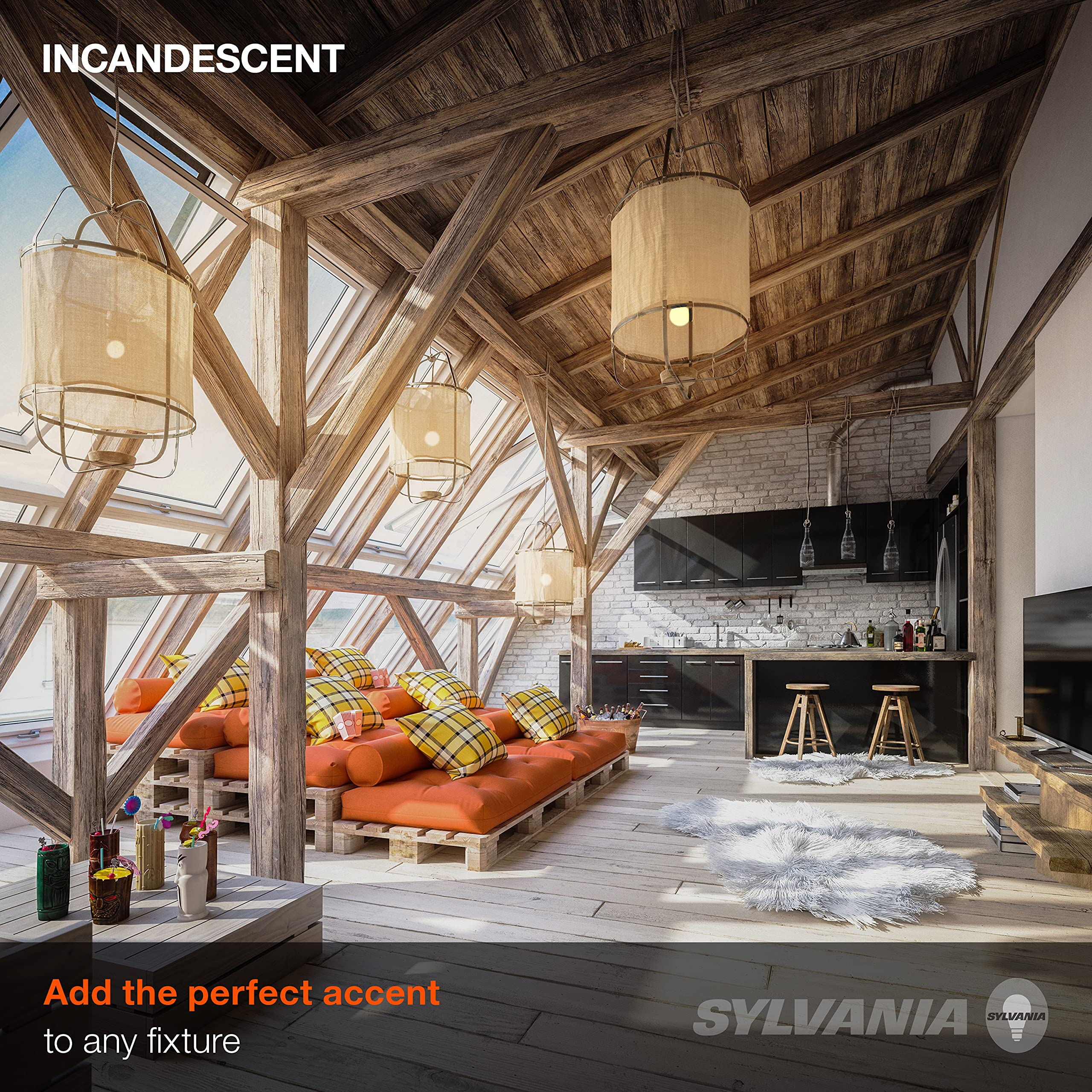 LEDVANCE SYLVANIA G25 40W Incandescent Globe Light Bulb, Frosted Warm White, 265 Lumens, 3 Pack, Model 15345
