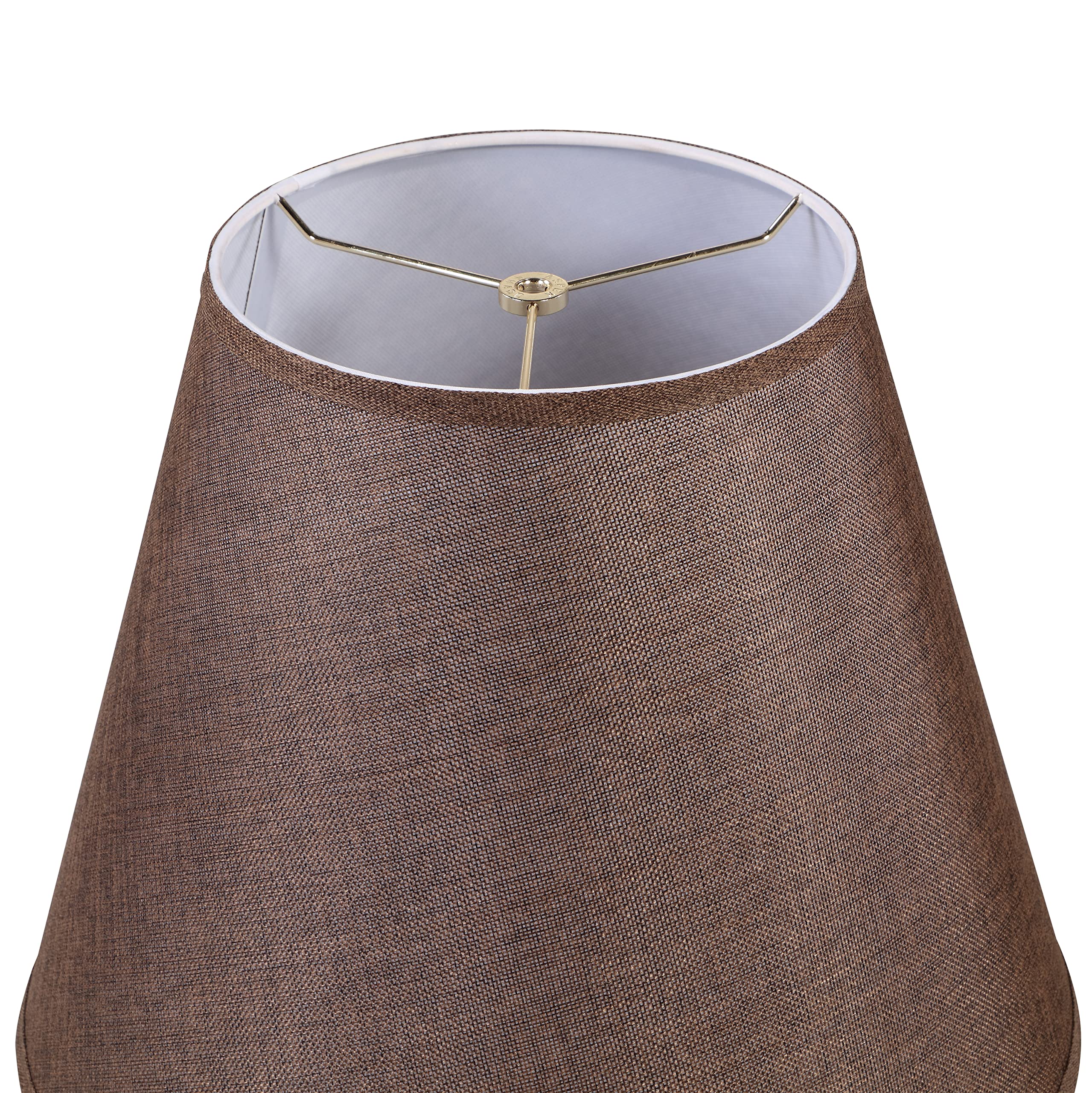 Aspen Creative 32085, Empire Spider Lamp Shade, Dark Brown, 9&quot; Top X 16&quot; Bottom X 13&quot; Slant Height