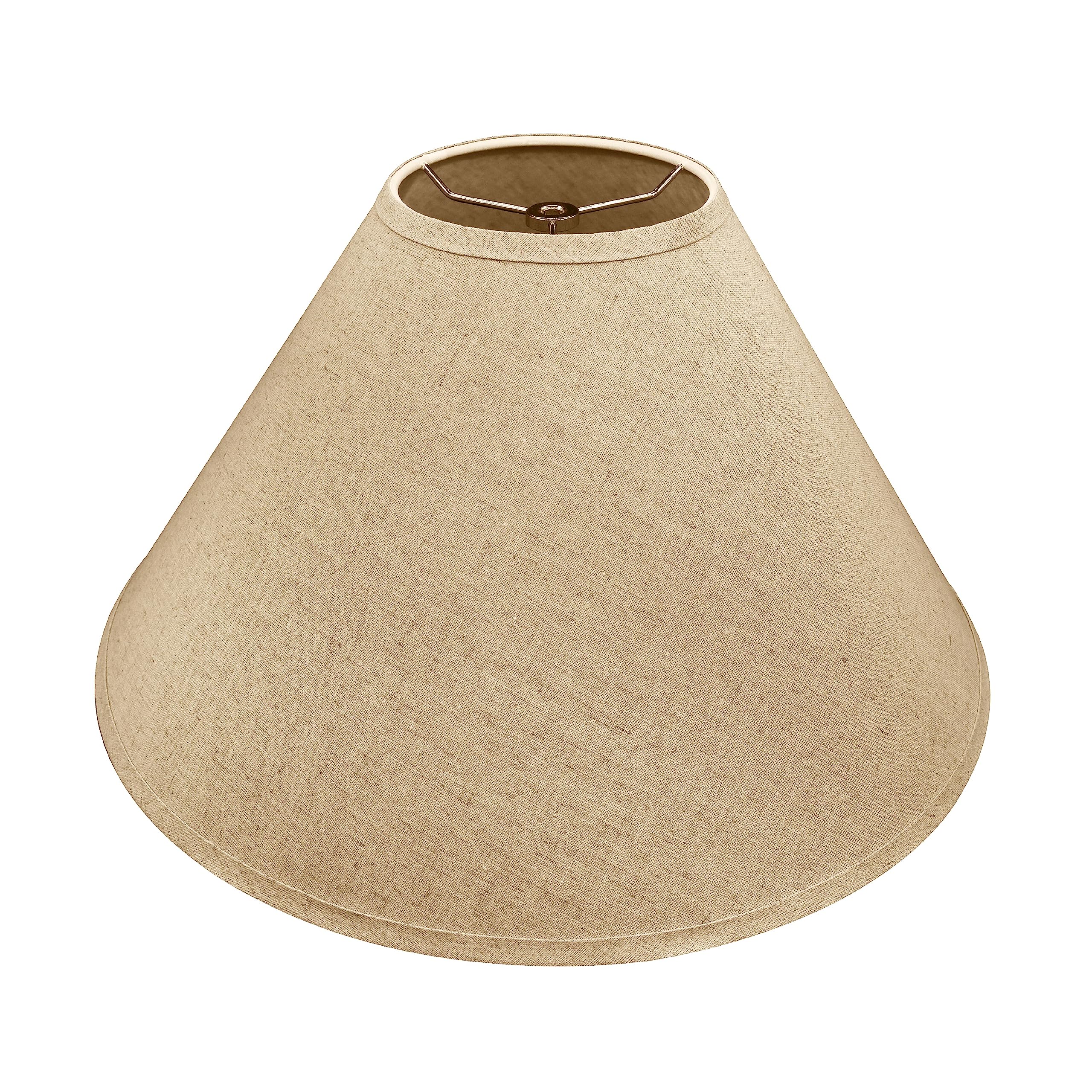 Aspen Creative 32209A, Empire Spider Lamp Shade, Beige, 6&quot; Top x 19&quot; Bottom x 12&quot; Slant Height