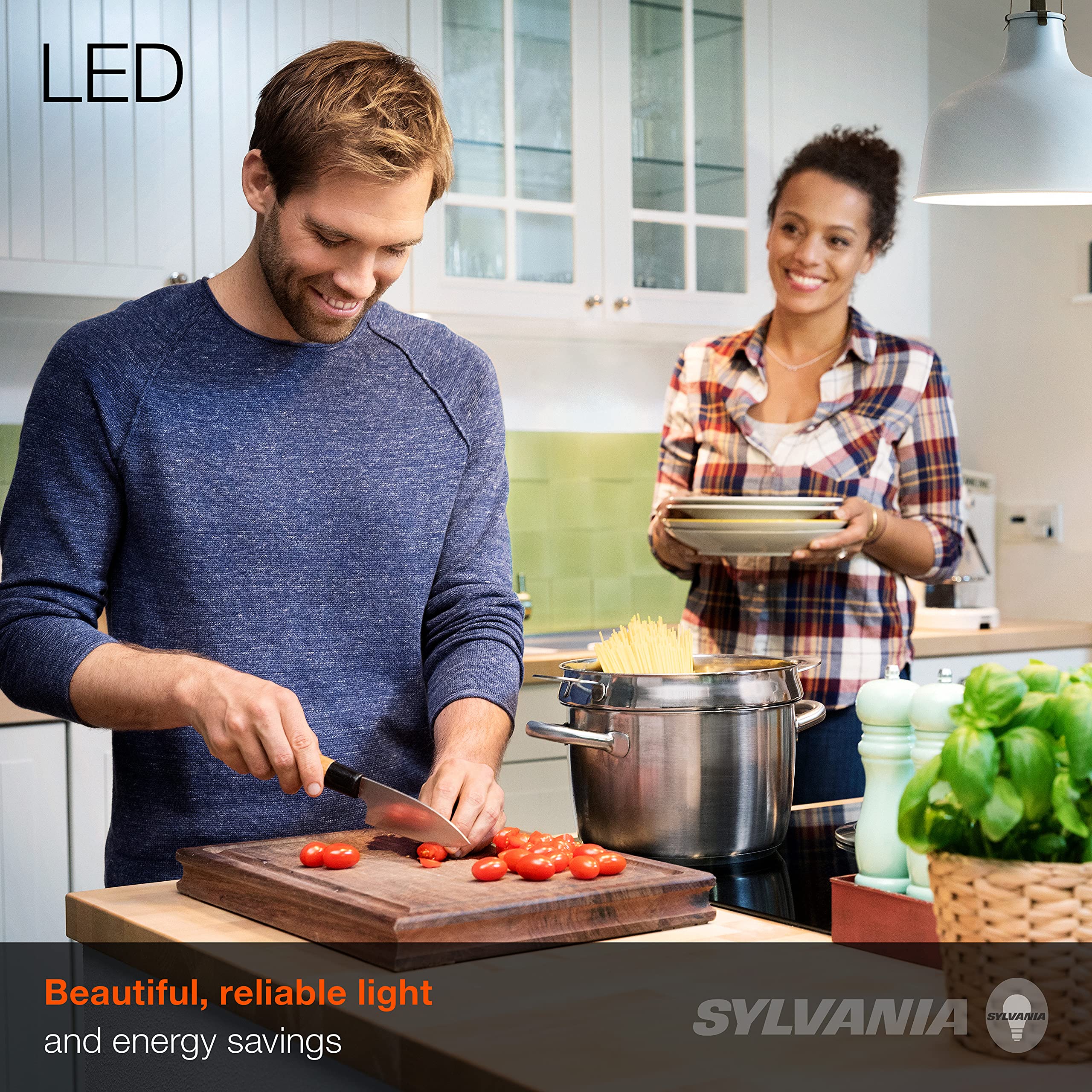 Sylvania Eco Led A19 Light Bulb, 60W Equivalent, Efficient 9W, 7 Year, 750 Lumens, Non-Dimmable, Frosted, 5000K, Daylight - 8 Pa
