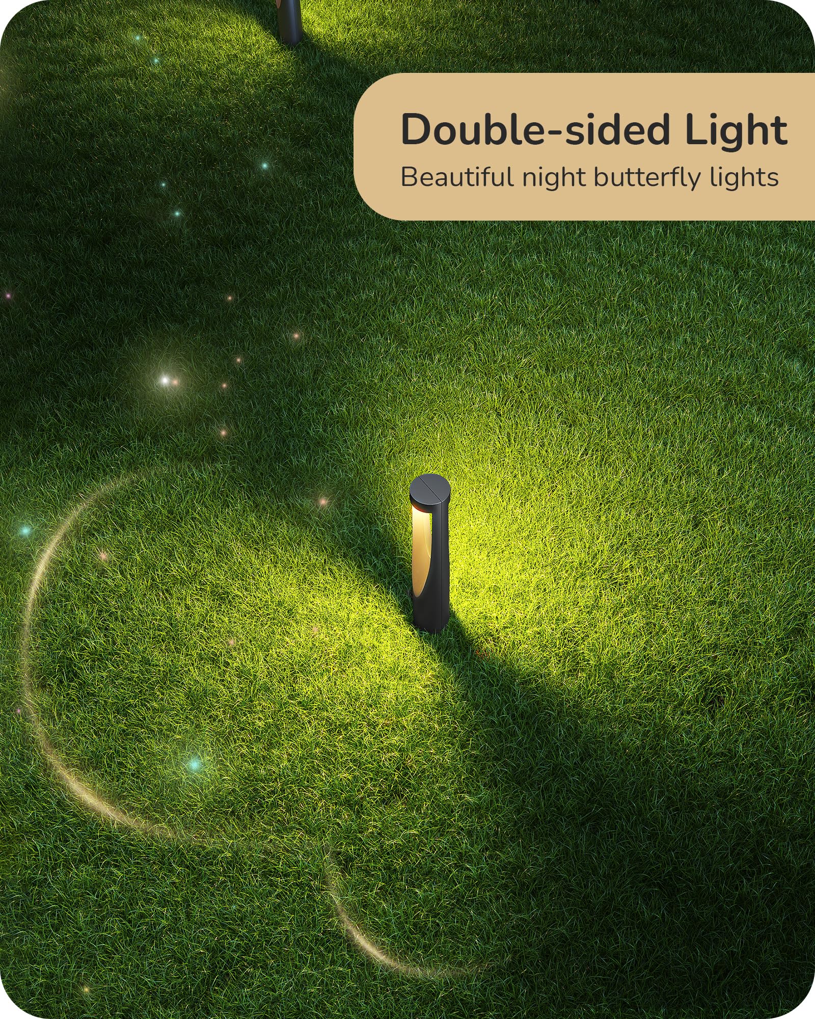 EDISHINE Low Voltage Landscape Light, 12-24V, 2W 150LM, Waterproof LED Pathway Lights, Black, Model HGSL39B, 6 Pack