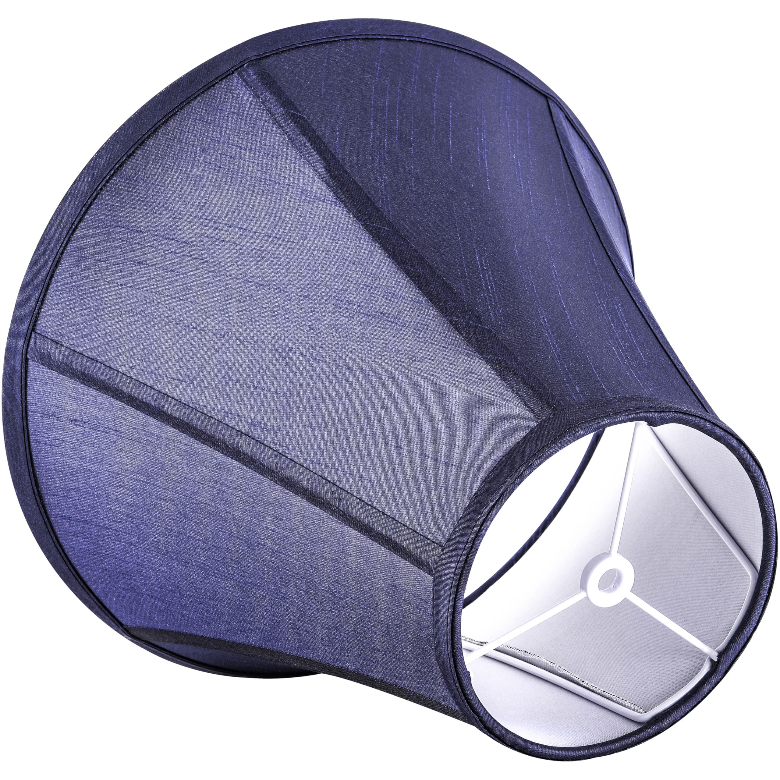 Go&So Blue Bell Lamp Shades 6'' Top X 13'' Bottom X 10.6'' High(Spider) Medium Lamp Shade, Traditional Fabric Lamp Shade For Tab