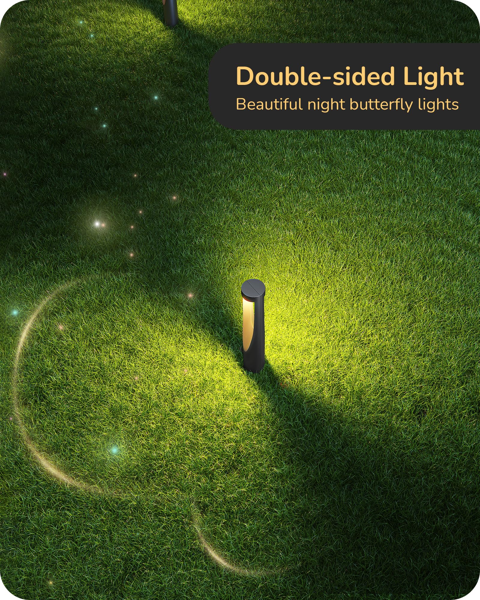 EDISHINE Low Voltage Landscape Lighting, 12V 2W, 150LM, 3000K, Waterproof LED Pathway Lights, Black, 8 Pack, Model HGSL36B