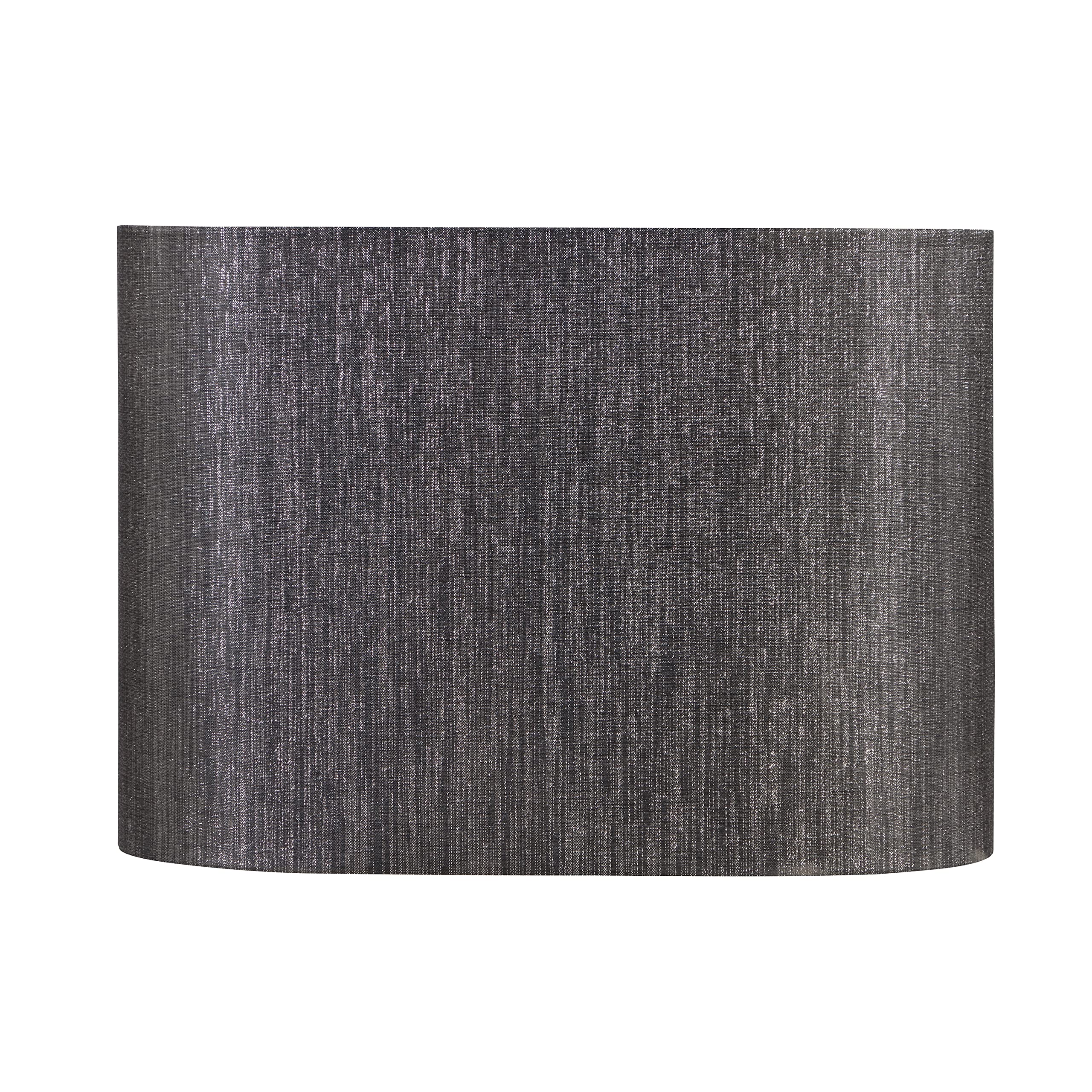 Aspen Creative 37003, Hardback Oval Contemporary Spider Shade, Dark Sliver Grey Burlap Texture Fabric, 9+15-1/2&quot; Top X 9+15-1/2&quot; Bottom X 11&quot; Height